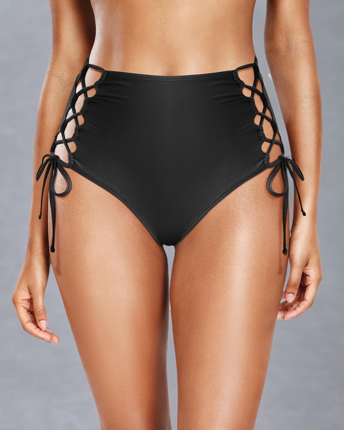 Holipick Women High Waisted Bikini Bottoms Tummy Control Swimsuit Bottoms Tie Side Bathing Suit Swim Bottom - Image 6