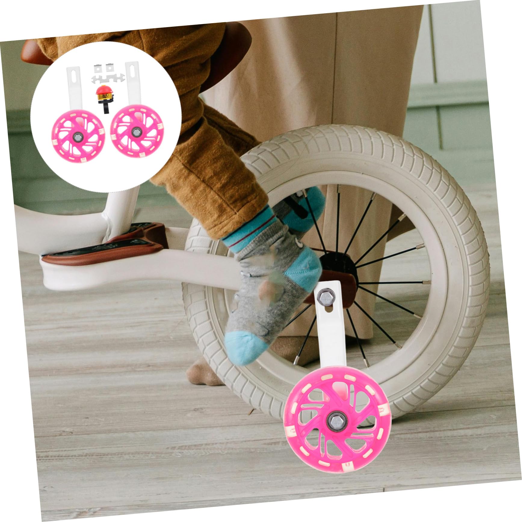 Ruedas De Entrenamiento para Bicicleta Infantil De Ruedas Estabilizadoras De Equilibrio con Soporte para De Apoyo