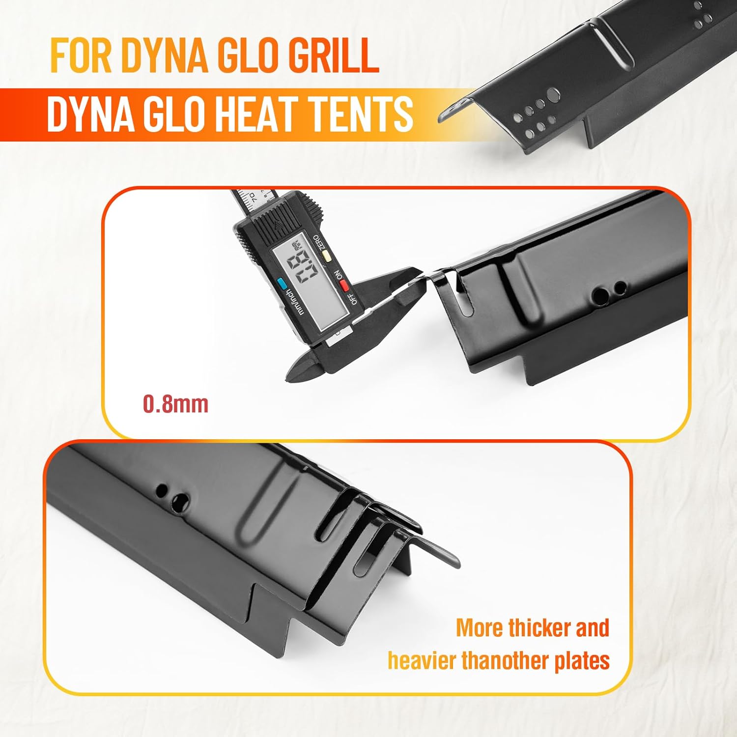 Grill Parts for Dyna-Glo 5 Burner DGH474CRP DGH483CRP DGH485CRP,70-02-411 Heat Tent for DGH483CRP,Grill Burner for Dyna-Glo 4 Burner DGH450CRP,3 Burner DGH373CR, Grill Repair Kit for Dyna-Glo Grill