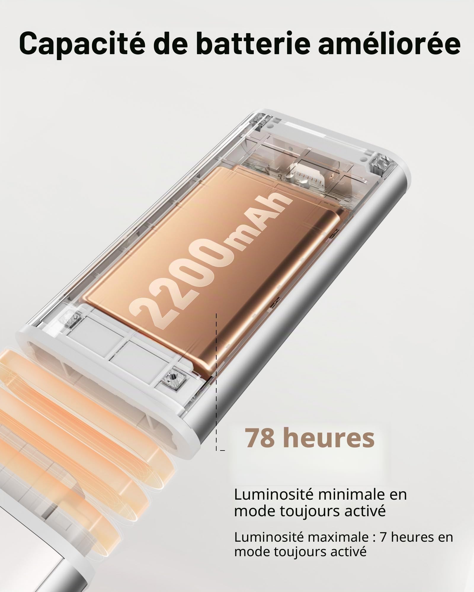 EZVALO Réglette LED Sous Meuble Avec Détecteur de Mouvement, Lampe Cuisine Rechargeable 2200mAh, 3 Températures de Couleur Réglables, 38 cm, lot de 2