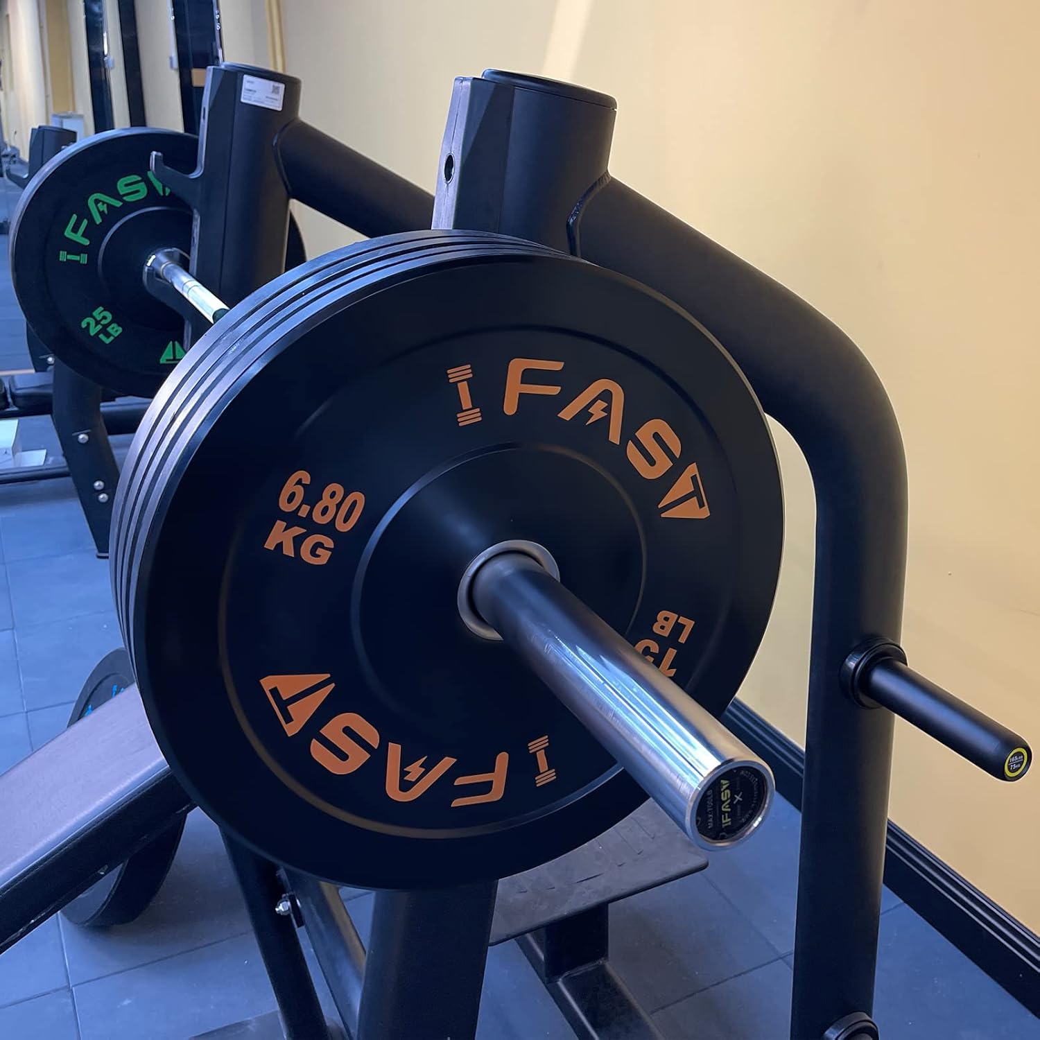 IFAST Home Gym Olympic Weight Set with 7 Foot Olympic Bar, Bumper Plates Sets, 700 lb Weight Capacity Barbell with 2” Shaft