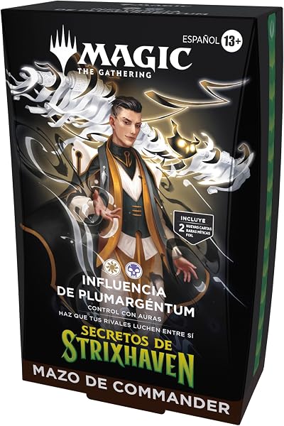 Mazo de Commander de Secretos de Strixhaven, de Magic: The Gathering - Influencia de Plumargéntum (Versión en Español) - 1
