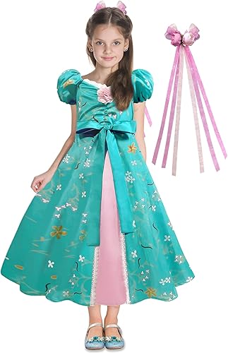 Miniatura 9 de KLFFLGID Disfraz de princesa Giselle Enchantd para niña Halloween juego de rol disfraz de fiesta de cumpleaños