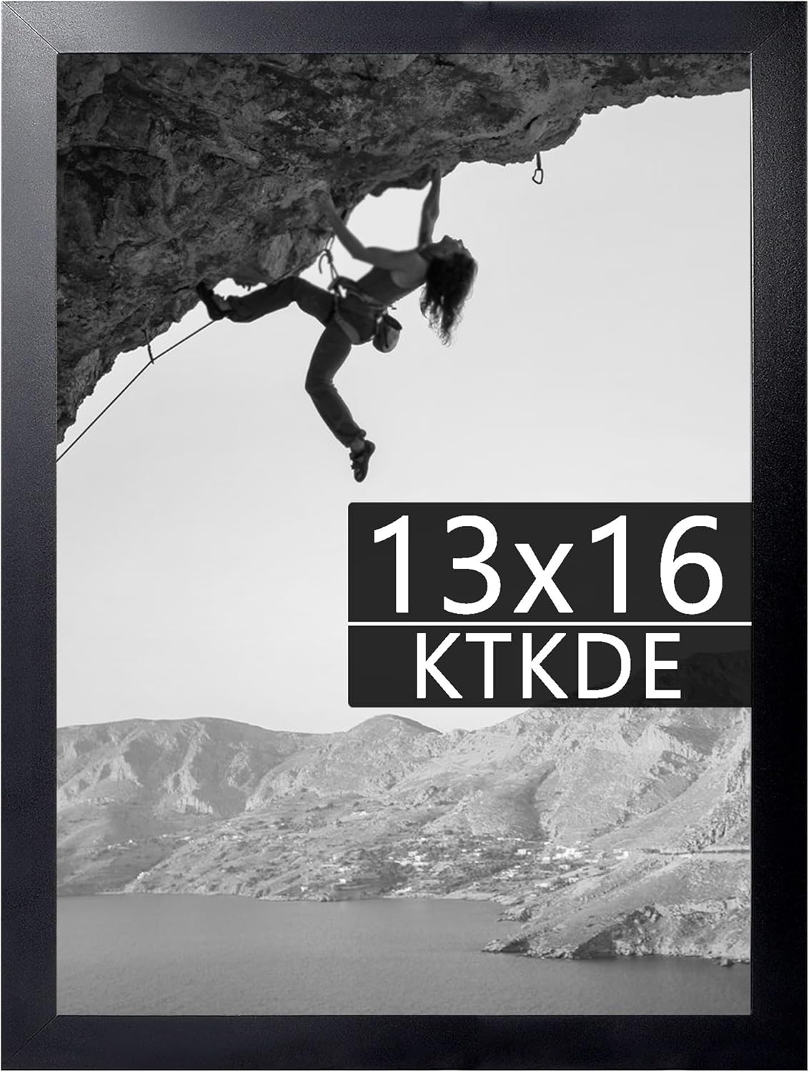 KTKDE 13x16 Picture Frame, Modern Poster Black Frame 16x13 Wooden, Vertical & Horizontal Wall Hanging Picture Frame for Photos, Posters & Art Prints Black 13x16-1Pack