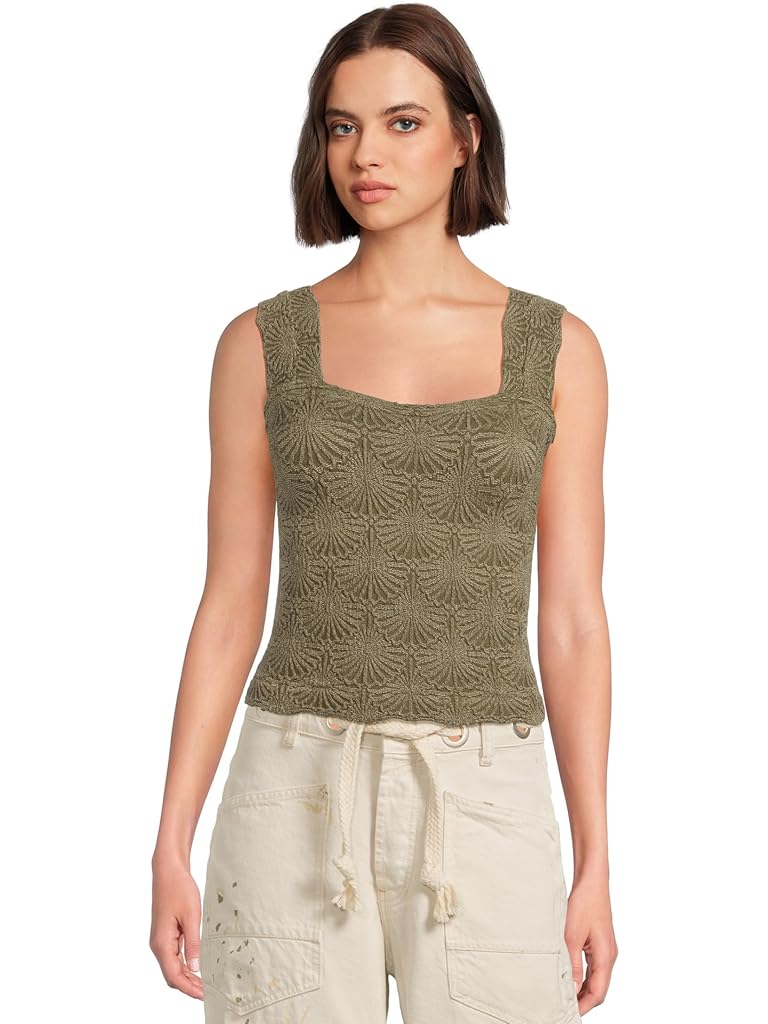 Green Free People Love Letter Cami