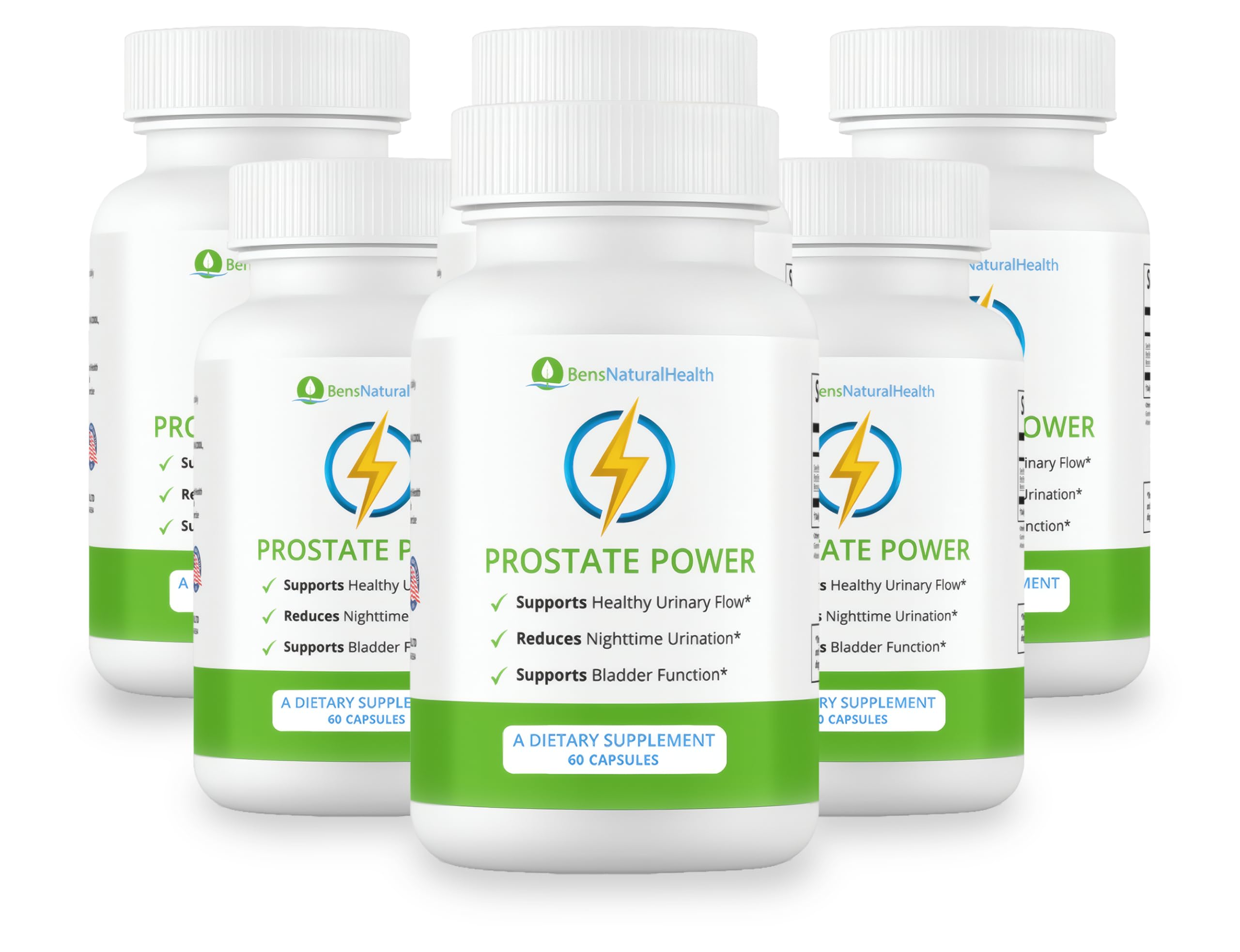 Bens Natural Health Prostate Power Supplement High-Strength Prostate Support with Saw Palmetto Rye Flower Pollen Boron Glycine Complex