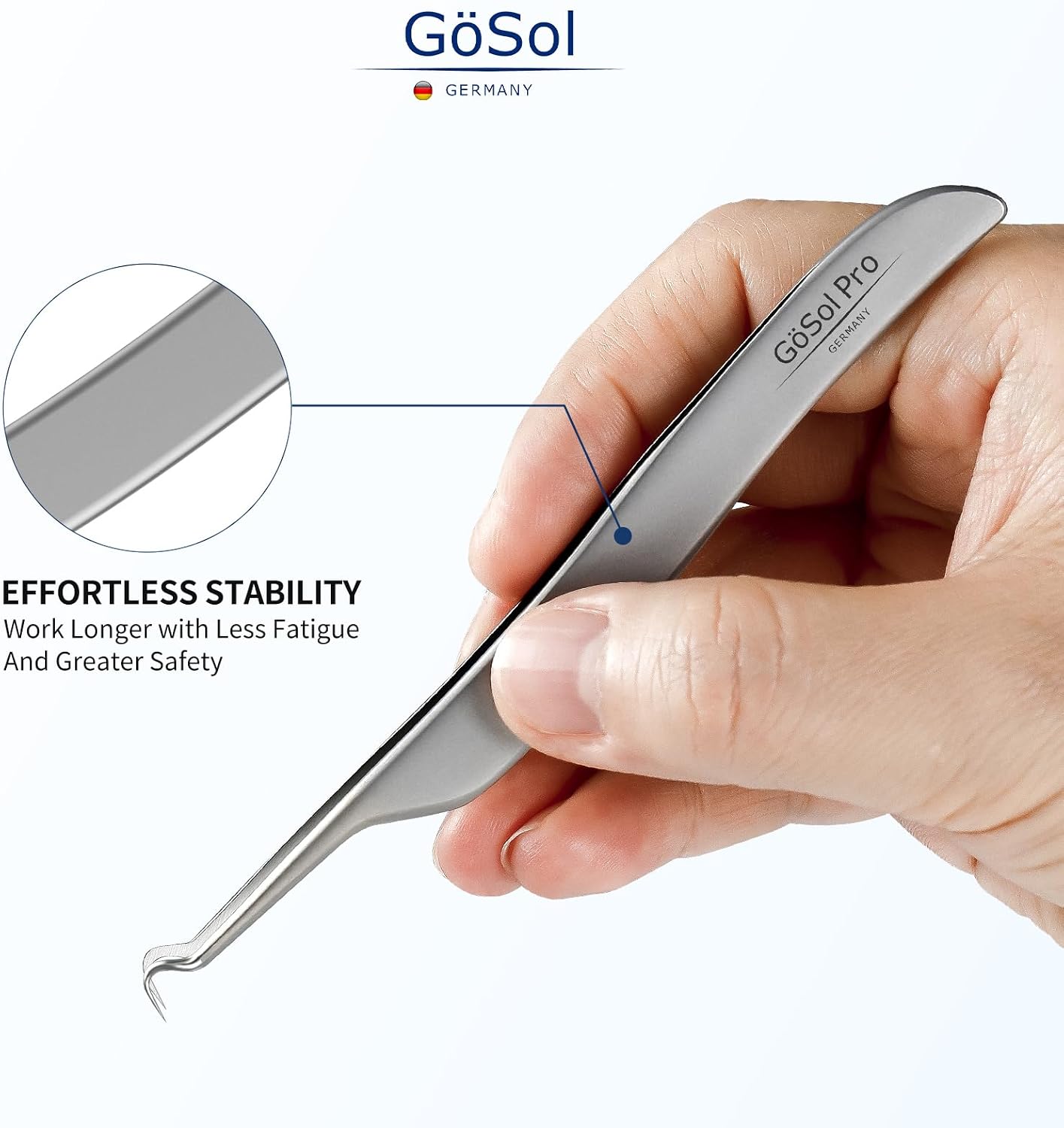 Pro Blackhead Tweezers, Precision Curved Tip for Blackhead Extraction | Ingrown Hair Removal, Stainless Steel, Acne Comedone Tweezers for Men & Women, Skin Impurities Removal Tool