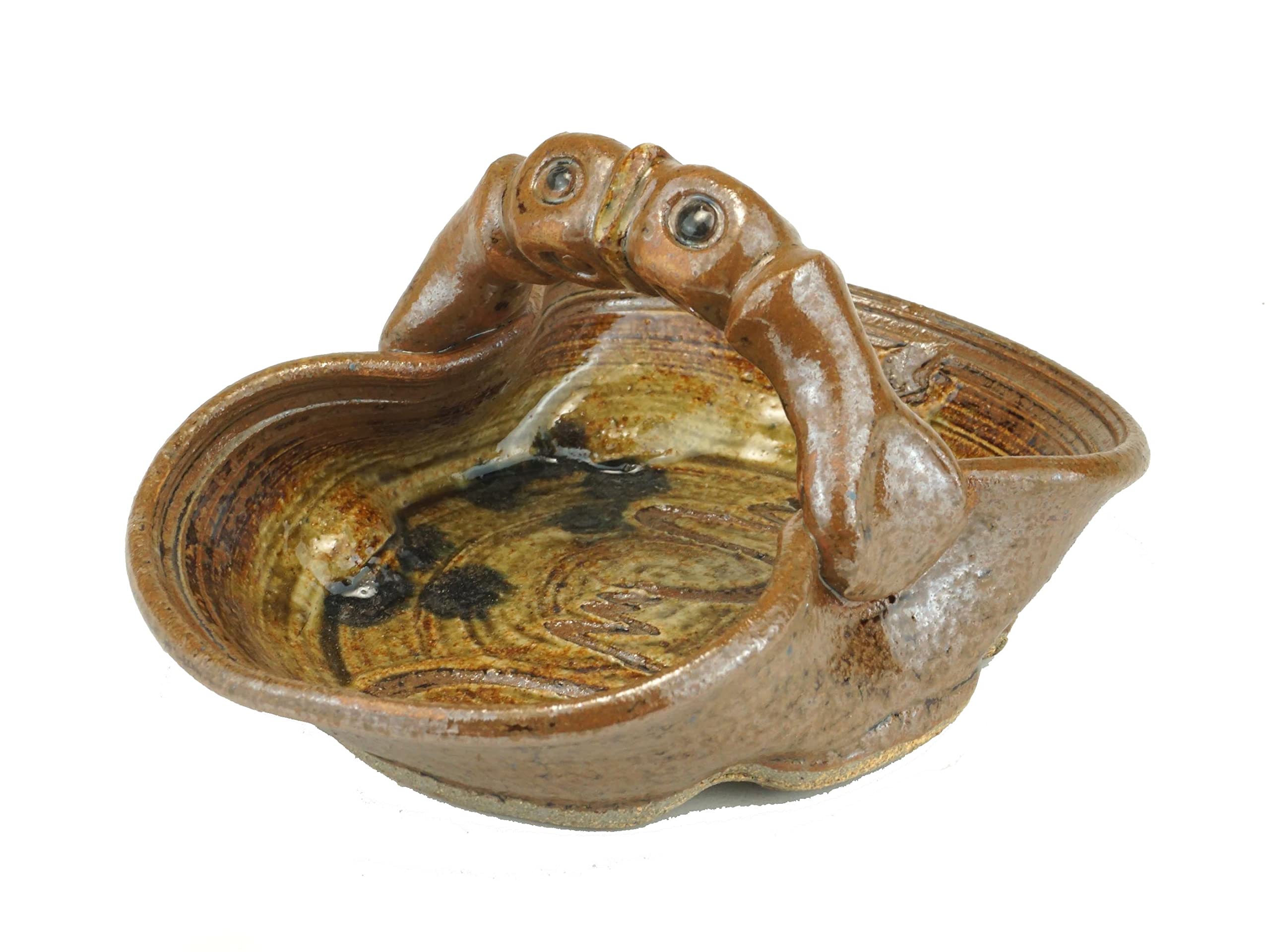 Hawkdancing Basket Candy Dish Soap Dish Stoneware Pottery Clay Spoon Rest