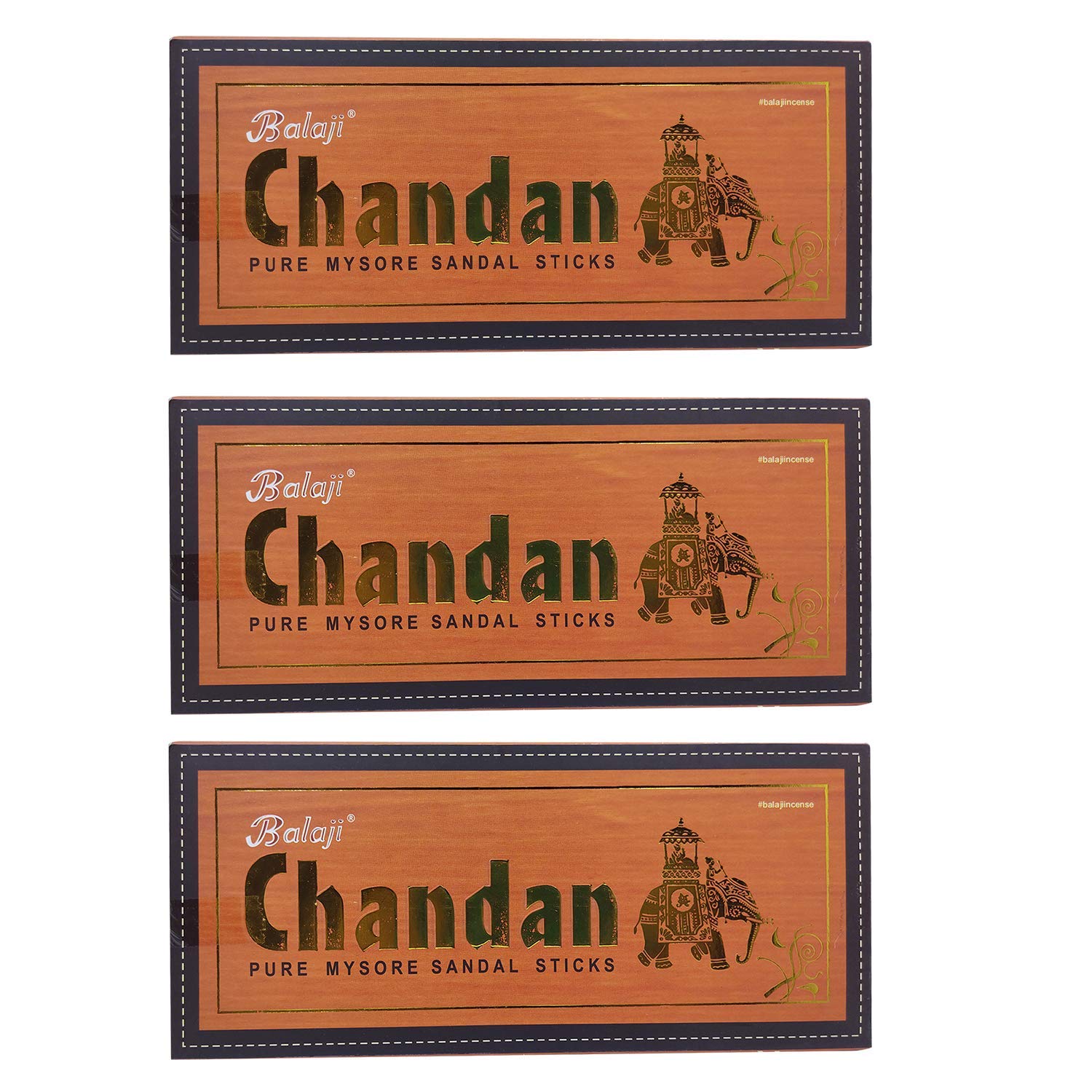 Balaji Chandan Pure Natural Agarbatti Stick for Pooja Combo - Premium Pure Fragrance Incense Sticks -Decent Fragrance - 25 Sticks Pack of 3 Box (25 Stick X 3 Box =75 Sticks) Chandan -3 Box-image-12
