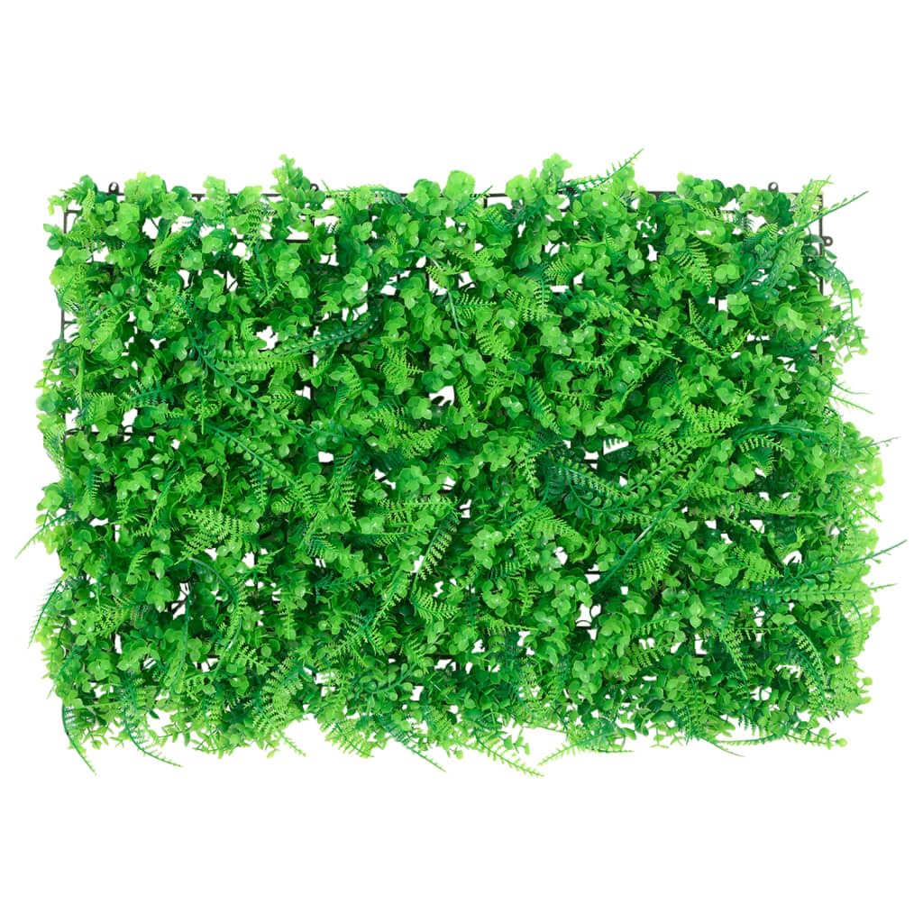 Künstlicher Farn Sichtschutzzaun 24 Stk. Grün 40x60 cm, Kunsthecke aus PE für natürliche Optik, pflegeleichte Farnhecke für Garten, Sichtschutz und Dekoration für Außenbereich