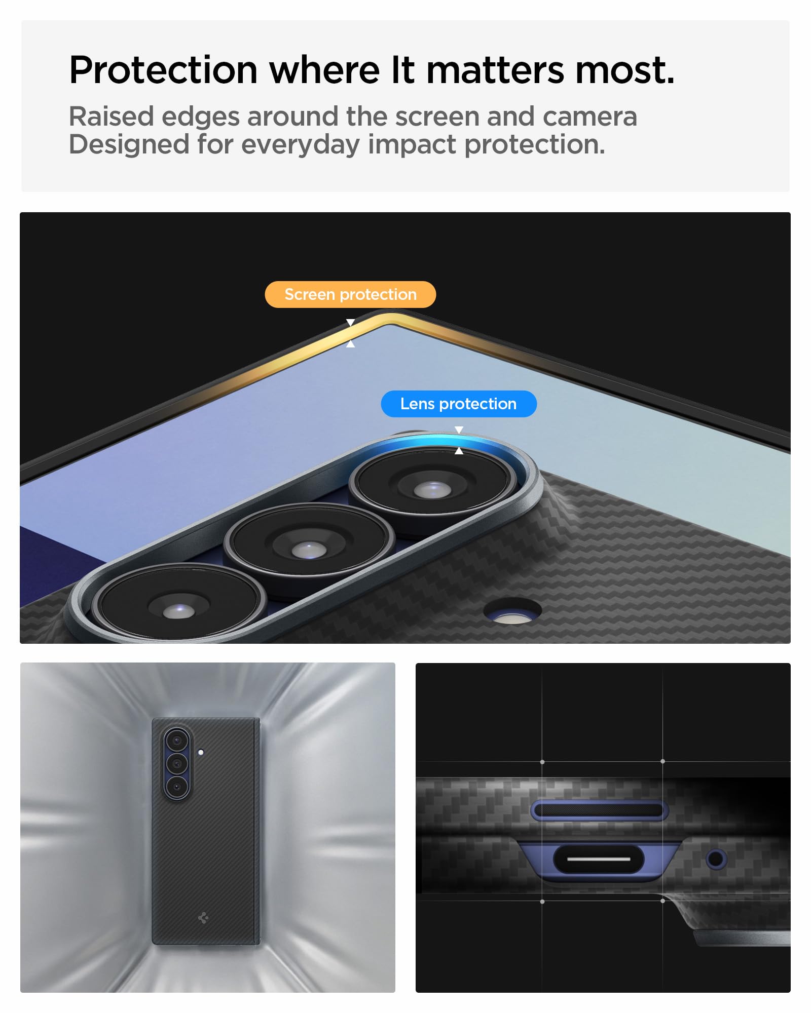 Spigen Air Skin Aramid MagFit Case for Samsung Galaxy Z Fold 7, Black — Amazon image 5