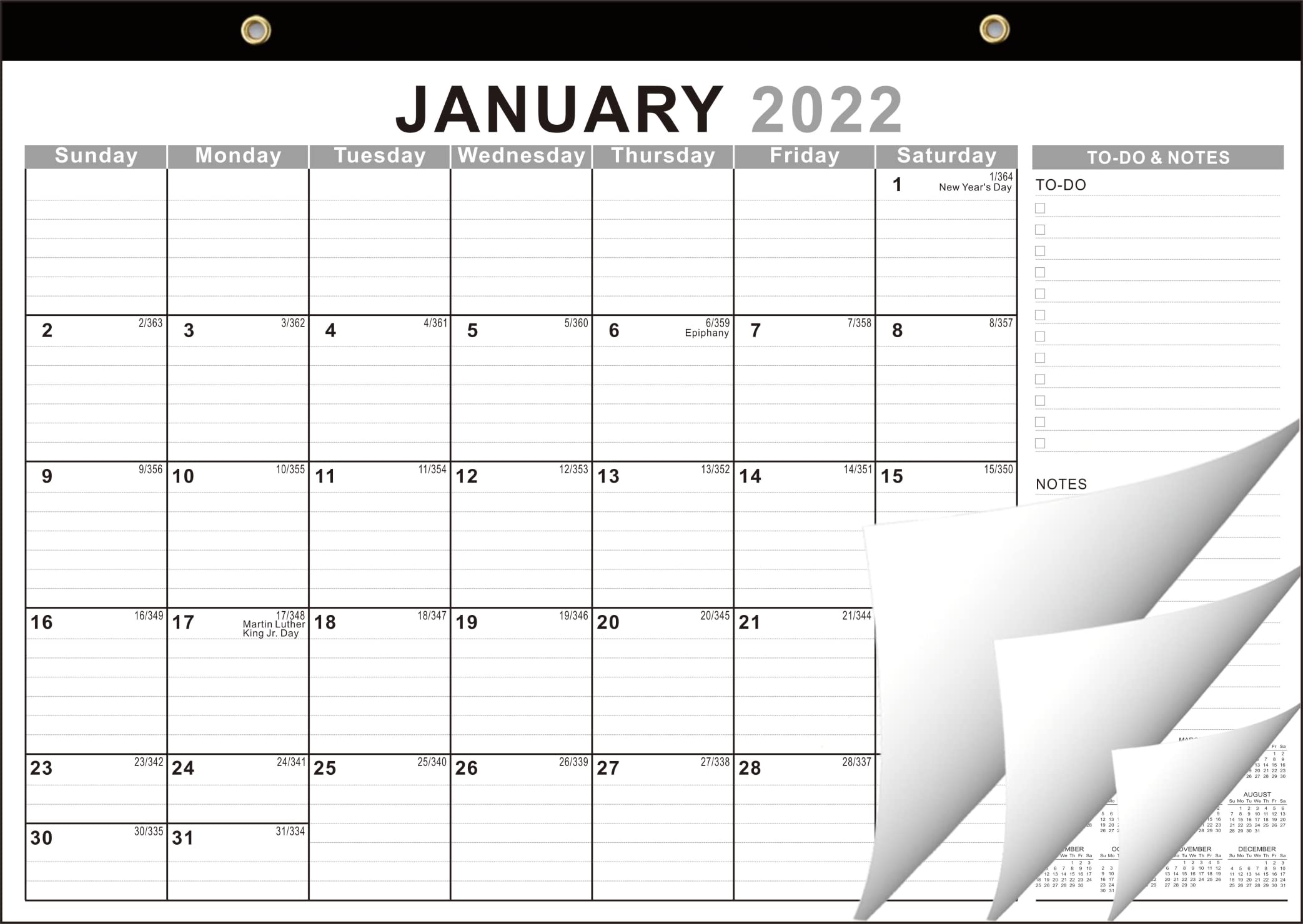 Kyweel 2022 Desk Calendar, Monthly Desk Calendar/Wall Calendar Combo, 17" x 11.8", December 2022 - June 2023, With Orner Protector