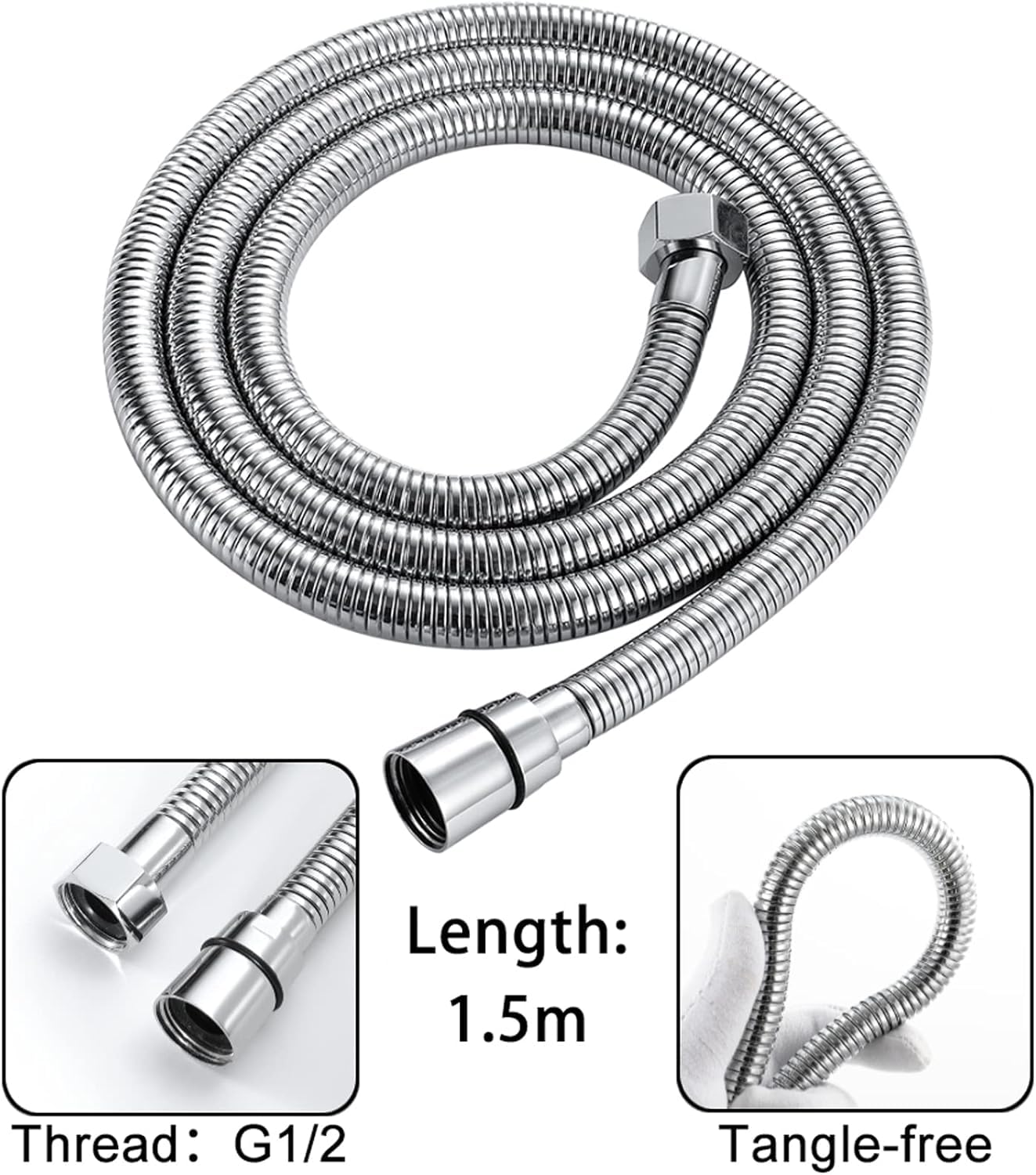 Toilet Shower Kit Brass Handheld Bidet Sprayer Hand Shower Bidet for Toilet Cleaning Pet Bathing Personal Hygiene Chrome — view 5