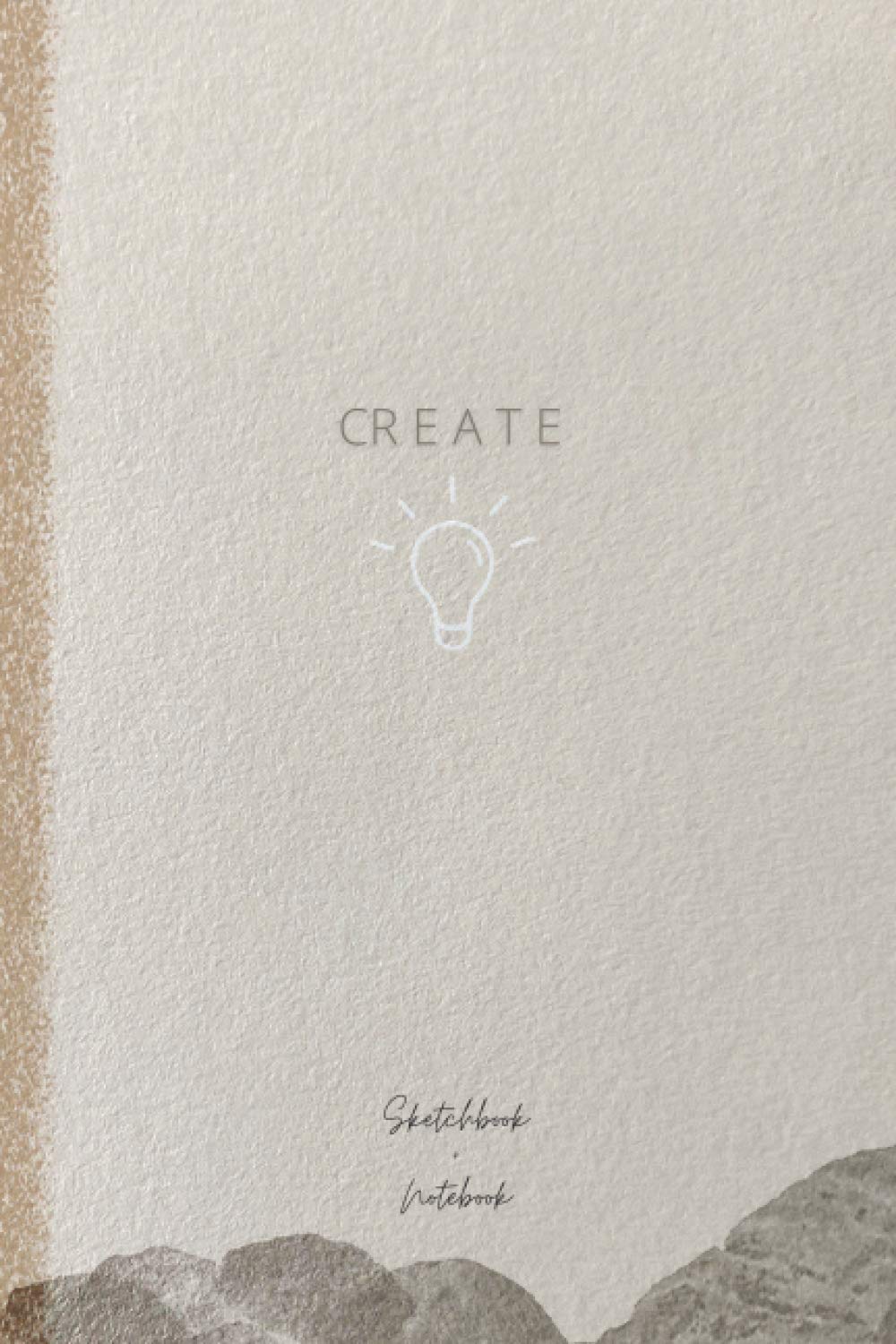 C R E A T E 2 in 1 Notebook + Sketchbook 6" x 9" - 120 pages - cream paper. Ideal for kids, teens and adults. The best of both worlds, take notes ... A T E.: The notebook for the creatives ones.