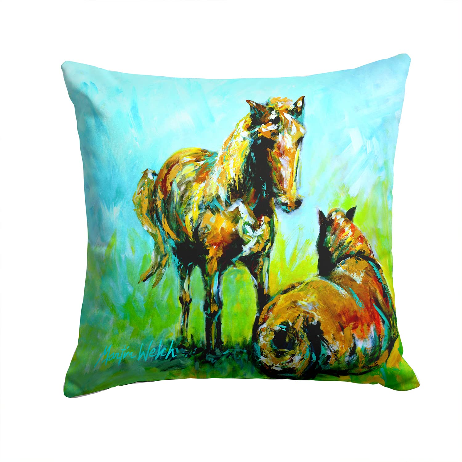 Cheval Grazin coussin décoratif Caroline's Treasures MW1126PW1414 tissu imprimé pour canapé