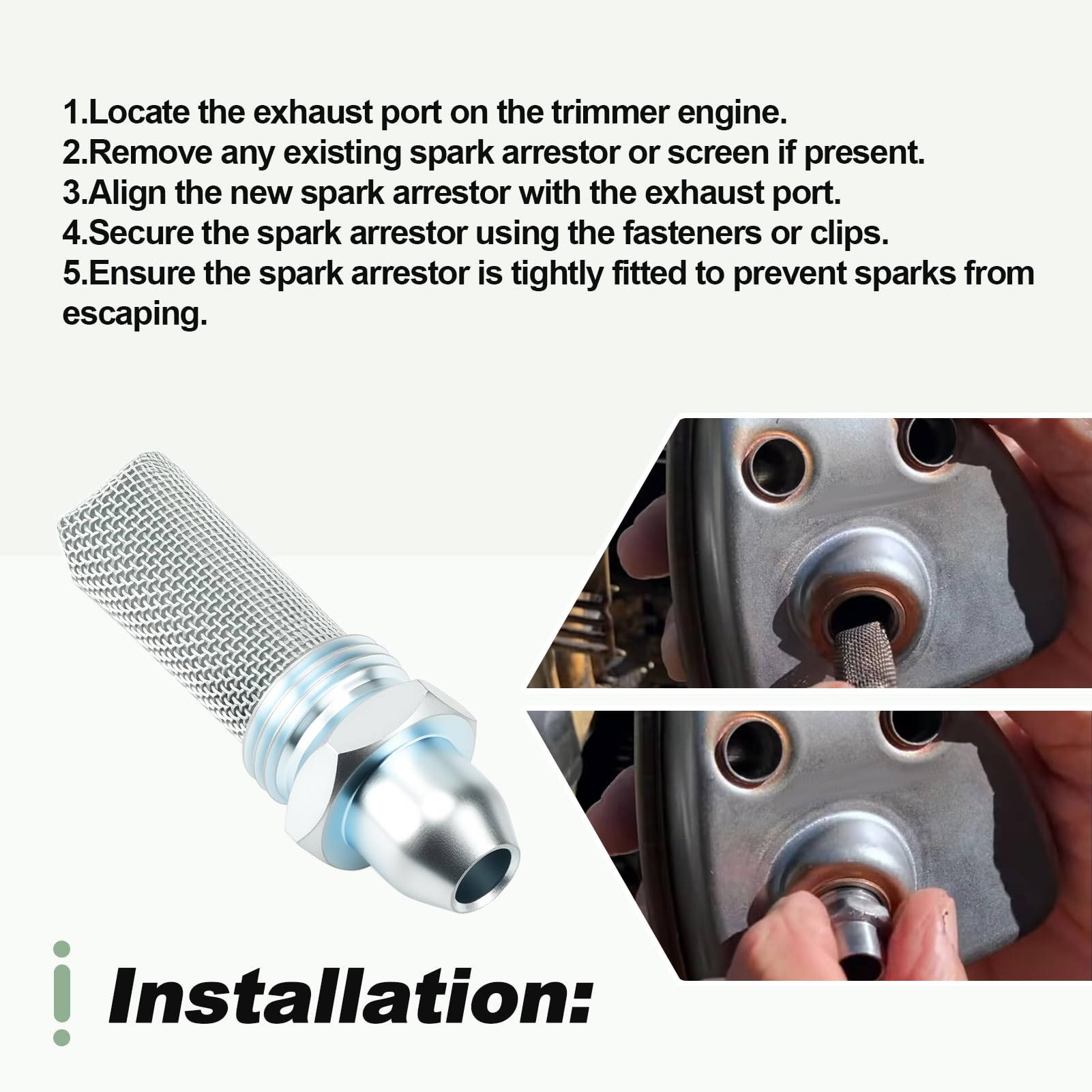 Amazon.com: Muffler Stub Spark Arrestor Compatible with