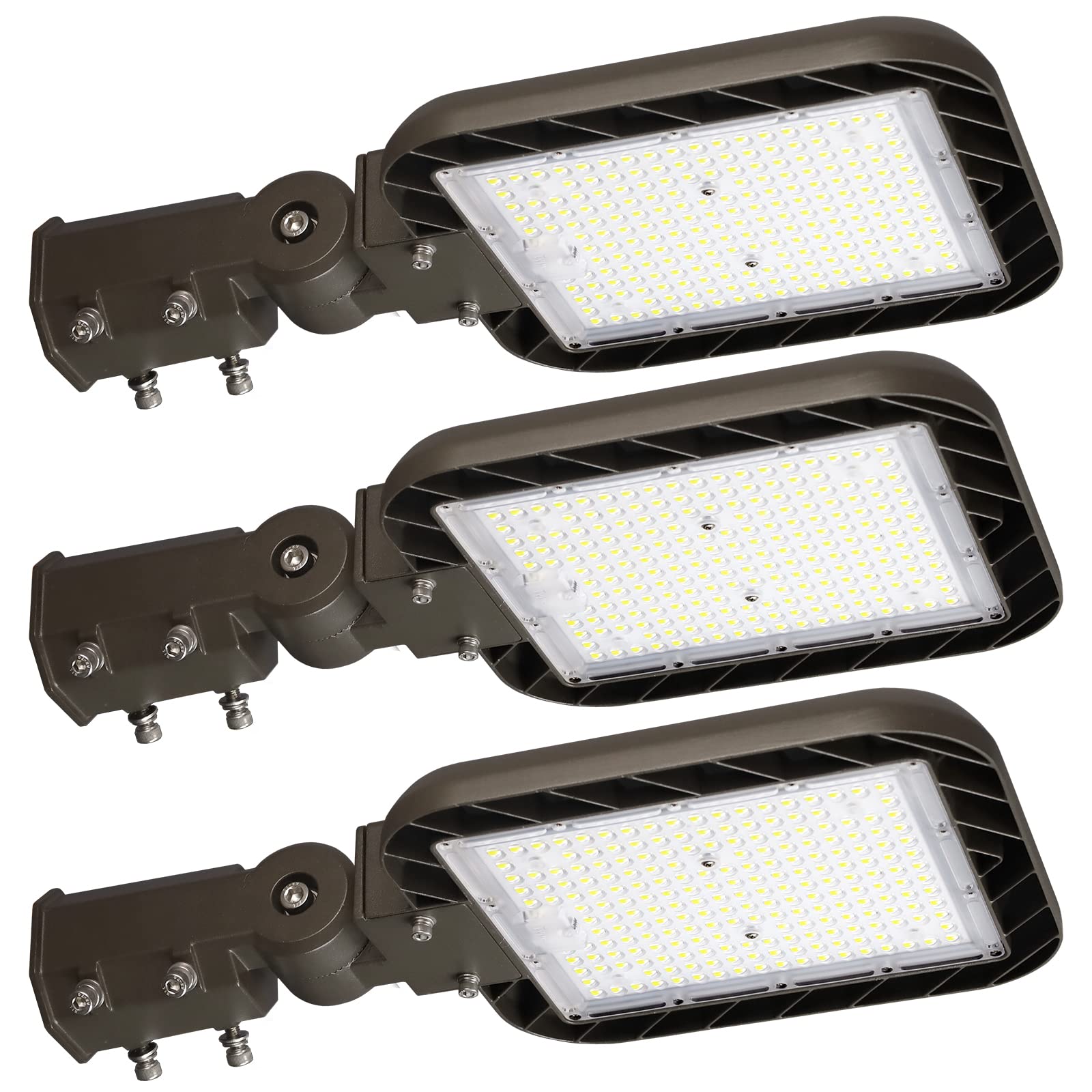 150W Parking Lot Lights - Quick Installation Led Shoebox Light Slip Fitter Mount, 22500lm 5000K Dusk to Dawn Pole Light Outdoor, IP65 Commercial Street Area Lighting for Driveways, Roads, Parking lot