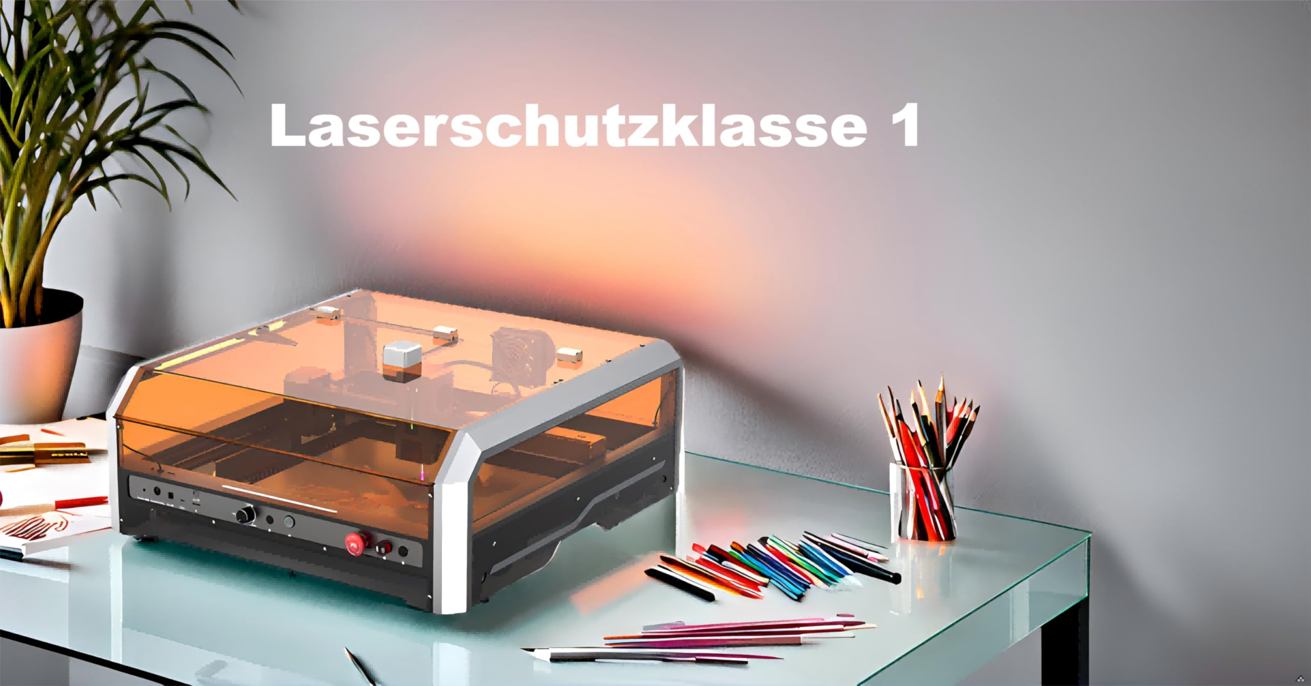 SainSmart 20 W geschlossene Lasergravurmaschine mit Luftunterstützungspumpe, Wabenstruktur, Kamera und Entlüftung, All-in-One-Plug-and-Play-Lasergravurmaschine, Lasersicherheitsklasse 1