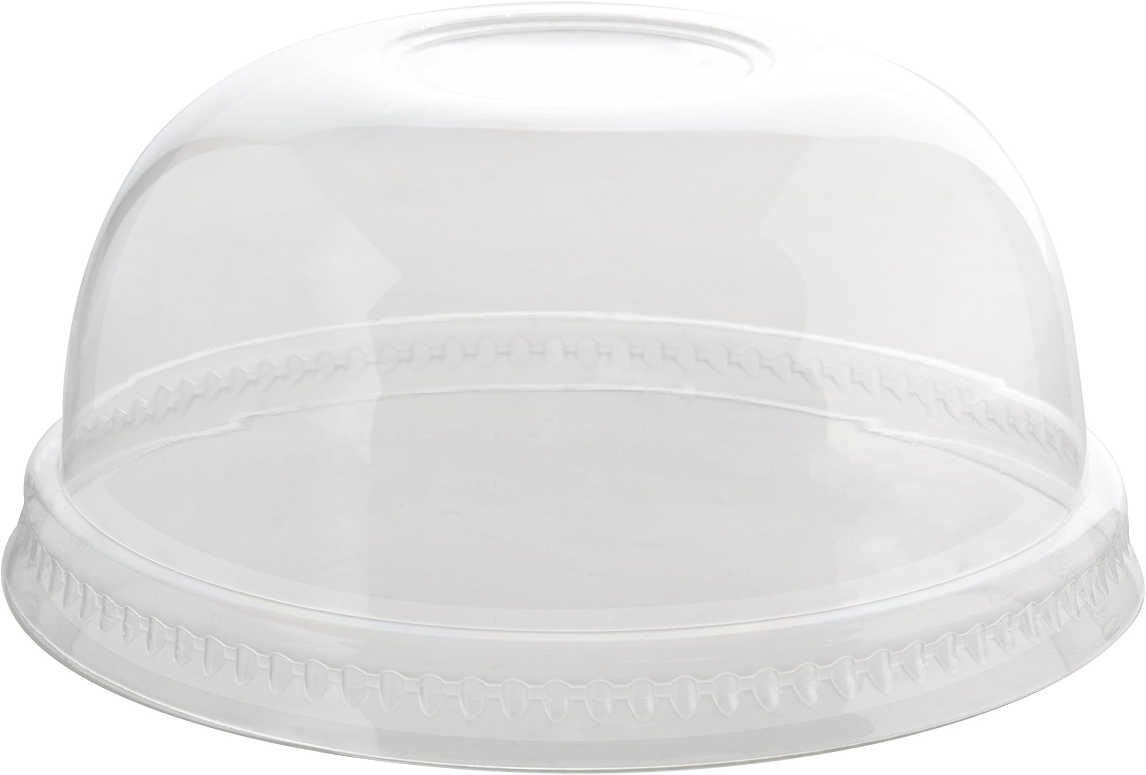 Fineline Super Sips 95mm PET Dome Lid No-Hole, Clear