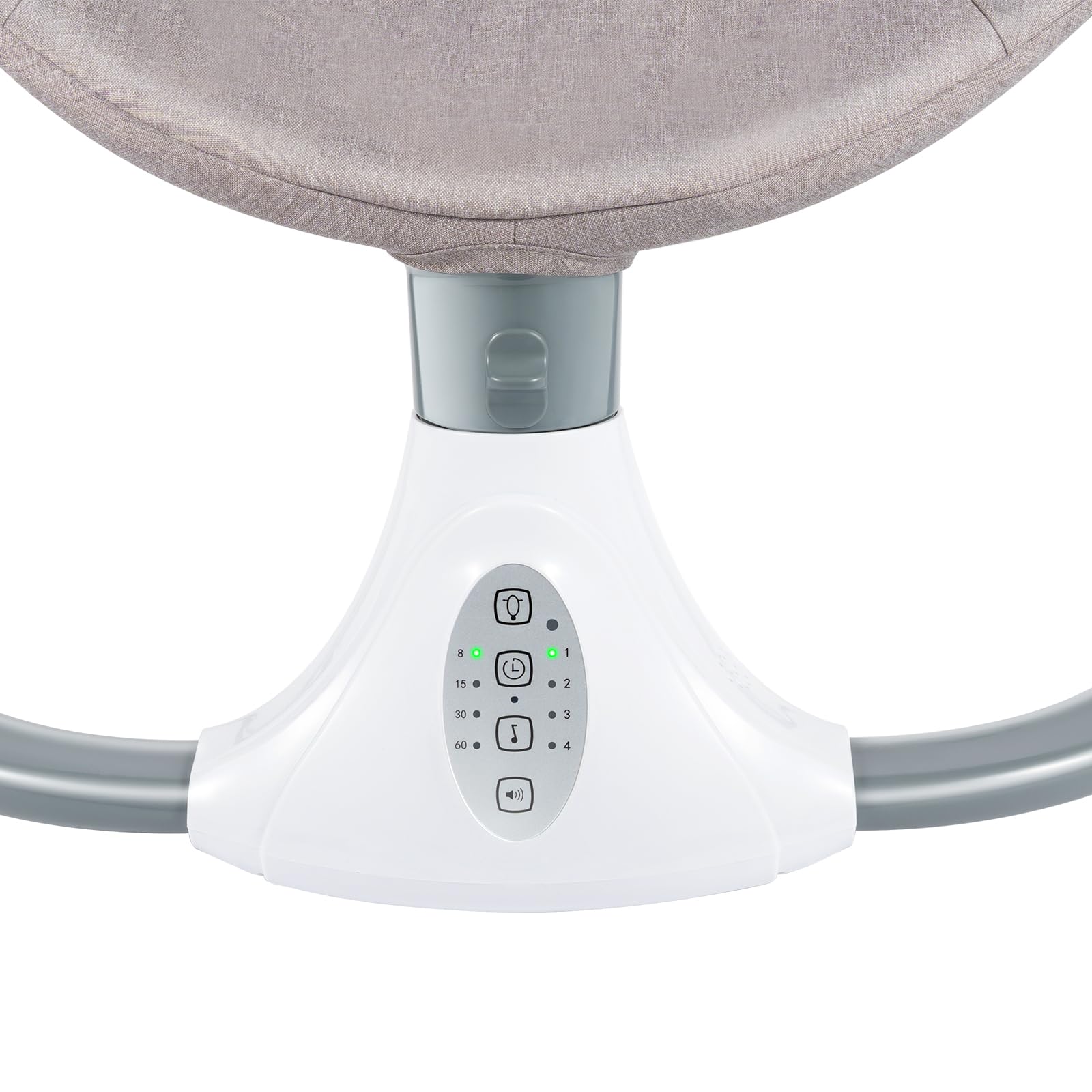 Fauteuil Berçant Électrique USB, Siège Relax Pliable avec Télécommande, 12 Mélodies Bluetooth 5 Vitesses Minuteur, Tissu Doux Lavable Structure Acier, Compact Pour Maison Extérieur, Bleu 100x75x86cm