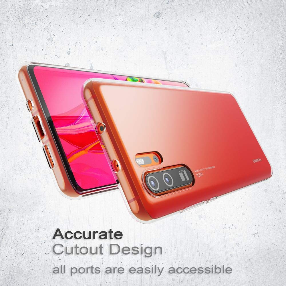 Coque Silicone Ultra Fine Huawei Mate 30 Pro - Protection Anti-Choc, Transparente Turquoise, Mince Et Élégante
