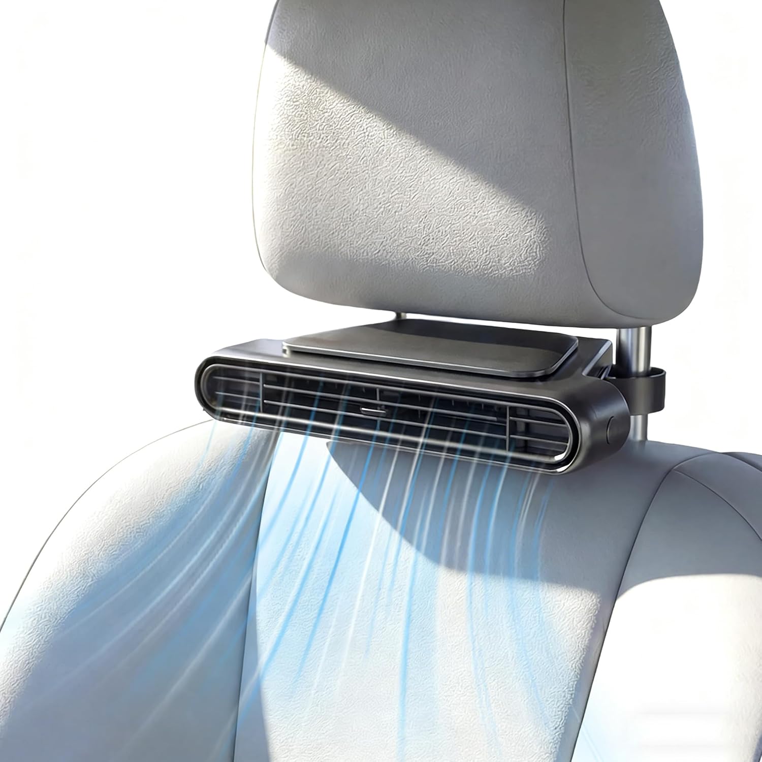 Car Seat Fan with Seatback Cooling Airflow for Driver & Back Seat Passengers, 2026 Upgraded 3-Speed Car Fan for Back Seat, Headrest Fan Accessories for All Cars Vehicle (Wood)