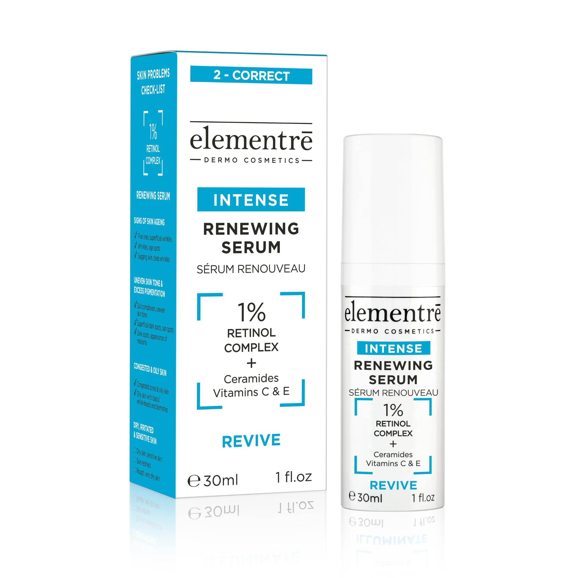 Elementre 1% Retinol Complex – Sérum Intense Renewing, 30 ml