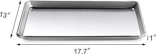 Miniatura 3 de New Star Foodservice 38439 Juego de bandeja de aluminio de calibre 18 de grado comercial, bandeja para bollos y alfombrillas de silicona para