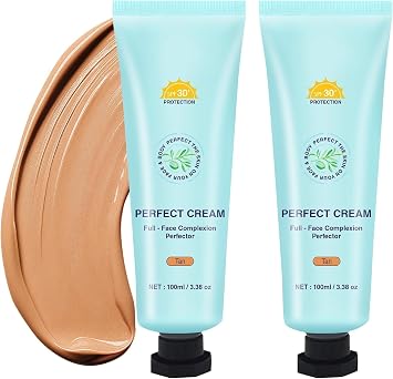 Body Concealer Perfector - Body Concealer Cream, SPF30 Waterproof Body Makeup, Transfer Resistant Coverage Perfector for Legs, Tattoos, Scars & Uneven Skin Tone, 2Pack100mlx2
