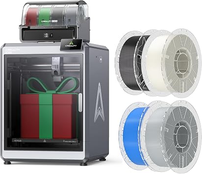 Creality K2 Plus Combo 3D Printer Bundle with Hyper RFID PLA Filament Black+White+Grey+Blue 4 Pack