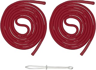 Generic 2pcs 53inch Drawstring Cords Replacement Drawstring Hoodie String Sewing Tool with Easy Threader for Hoodie Sweatpants Jackets Pants Hats Coats Bags, Wine Red