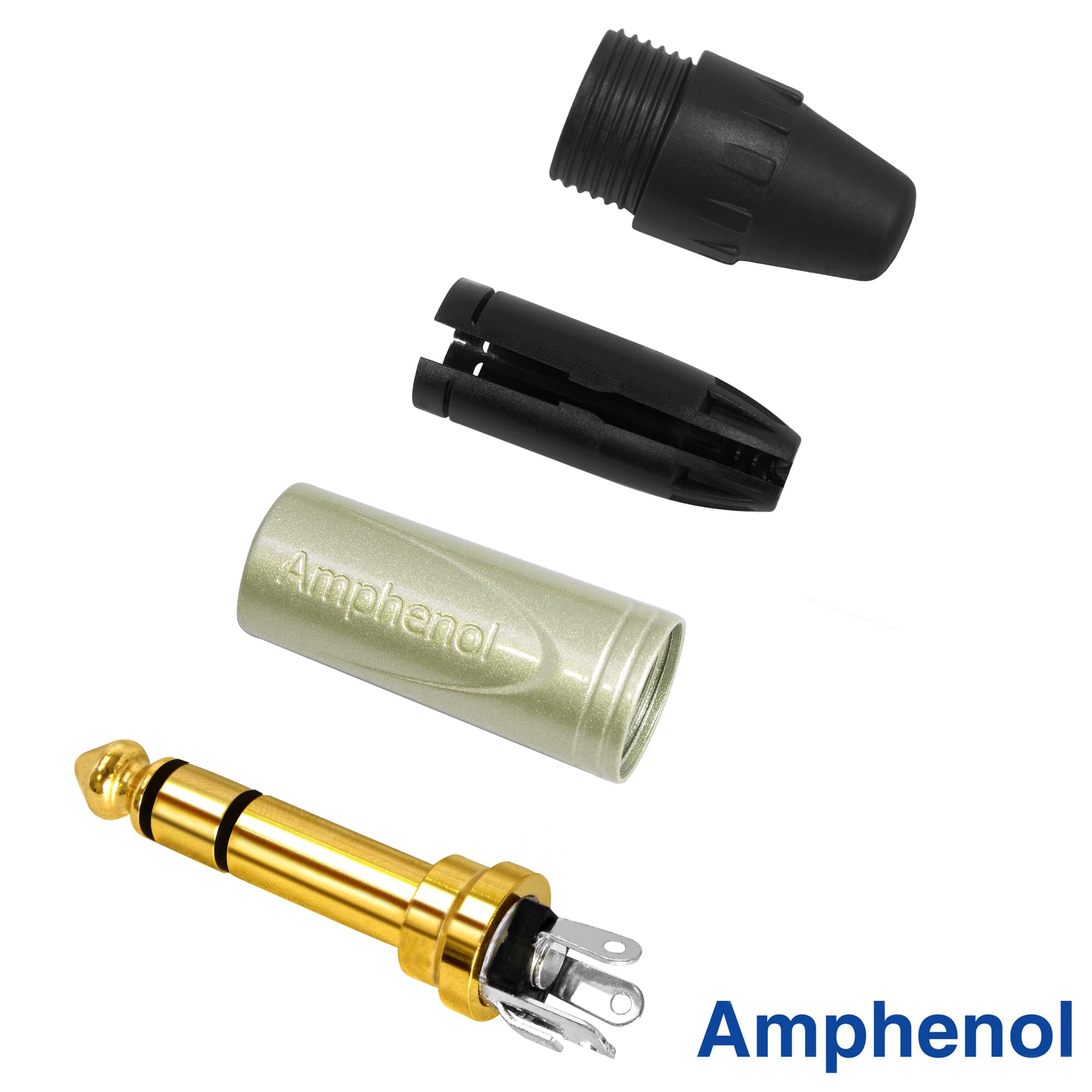 Cavo Star-Quad bilanciato ultra silenzioso ultra flessibile WBC-PRO-Quad con Amphenol QS3P-AU da 6,35 mm, connettori stereo TRS dritti dorati e giacca in tweed nero