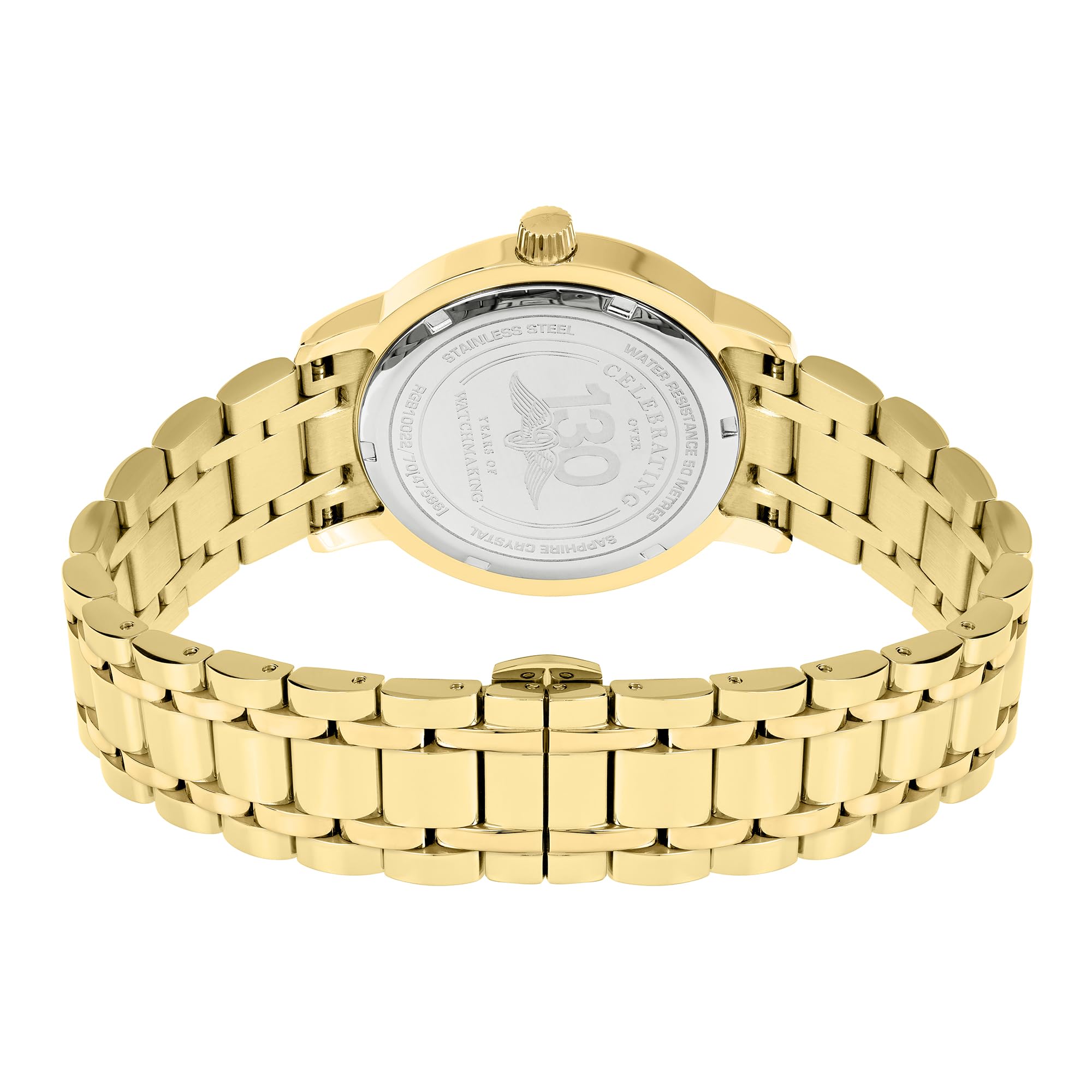 Rotary Orologio da uomo Heritage placcato oro in acciaio inossidabile