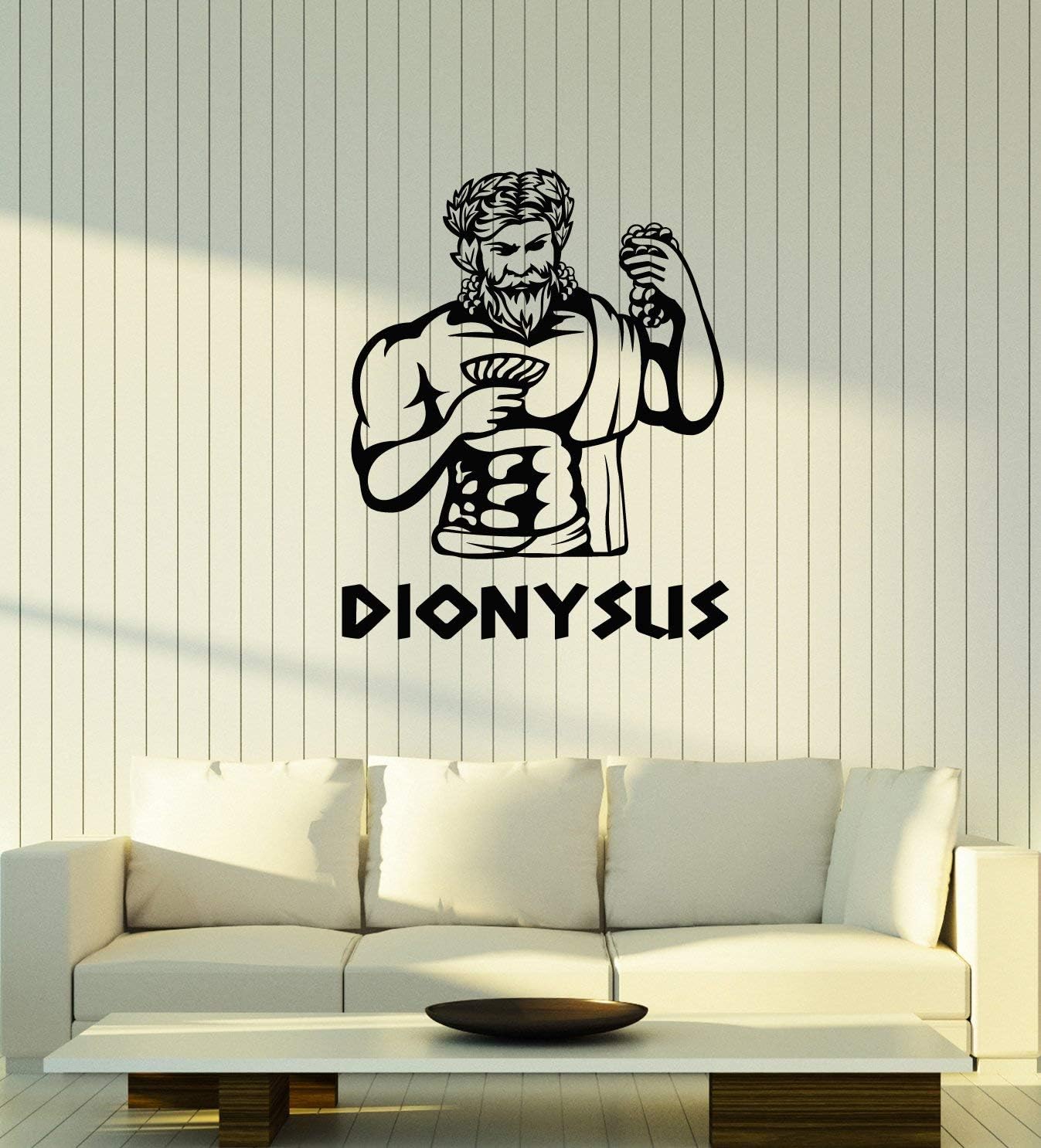 WallStickers4ever Vinyl Wall Decal Ancient Greek Mythology God Dionysus Olympian Stickers Mural Large Decor (g4132) Black