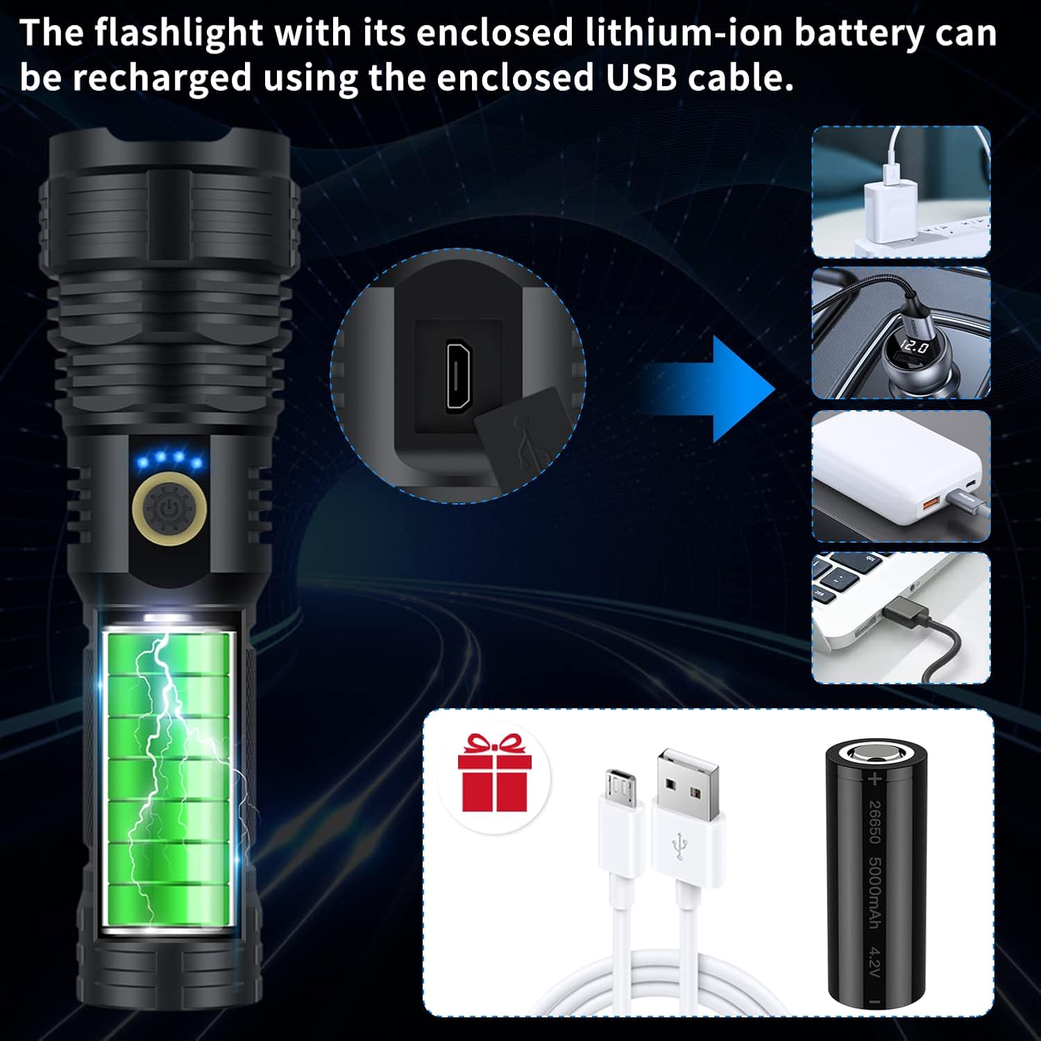 Rechargeable Flashlights Flashlight Emergencies Waterproof Photo