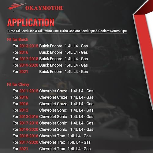 Miniatura 2 de Línea de alimentación de aceite Turbo y línea de retorno de aceite Turbo Tubo de alimentación de refrigerante y tubo de retorno de refrigerante para