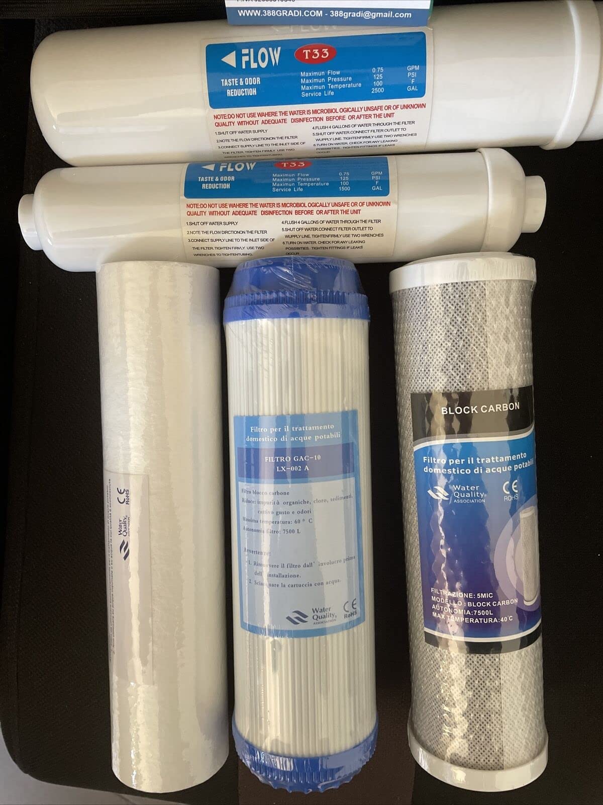 Kit Filtri Per Depuratore 5 Stadi MICROFILTRAZIONE NW PR 305 5 FILTRI NW-PR305