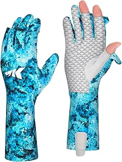 KastKing La Sal Pro - Guantes de pesca de dedo completo, guantes de protección solar UPF 50+ con diseño convertible, microfibra ultraligera, comodidad ultrasuave, refrigeración FrostWeave, agarre
