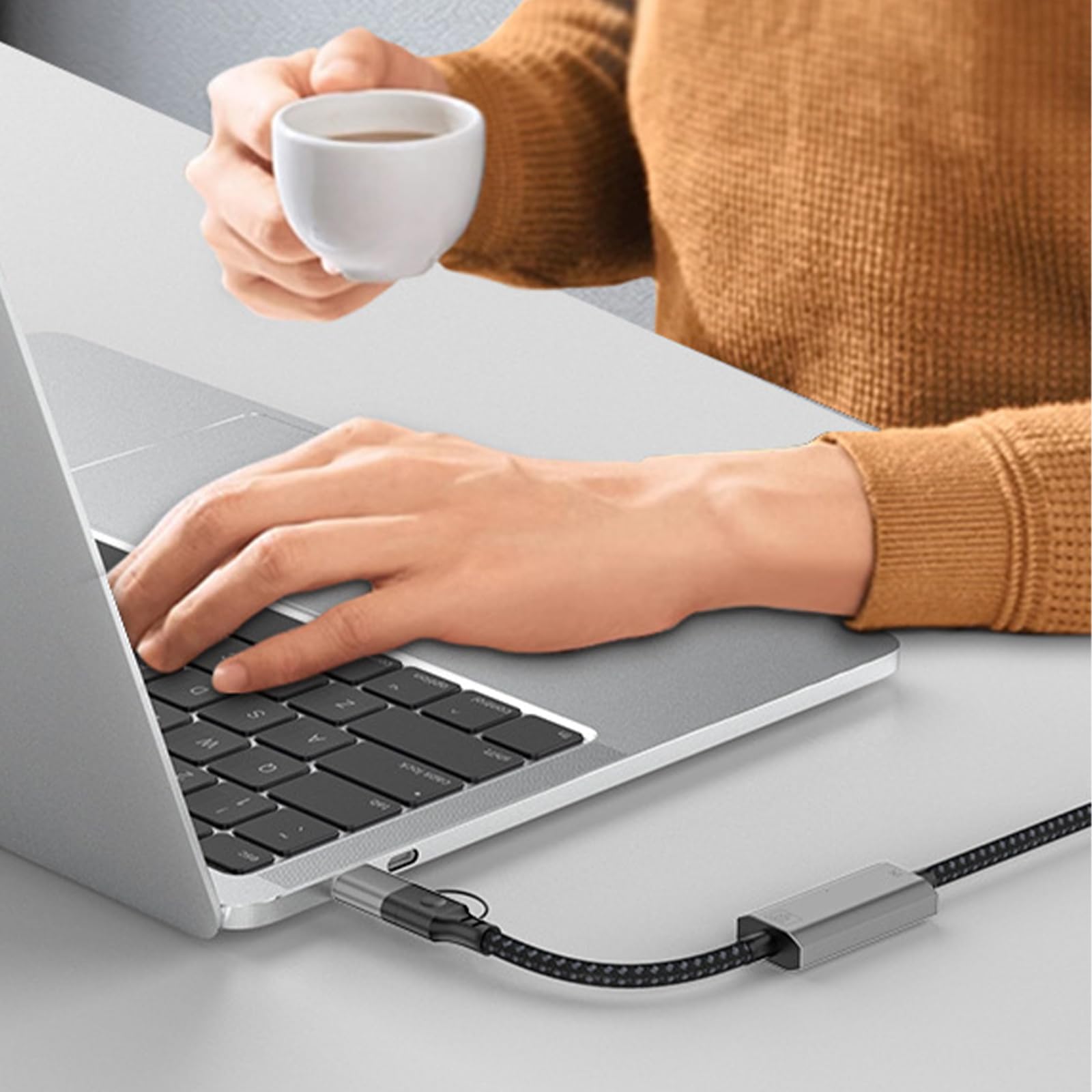 Cavo adattatore flessibile da 2,5 GHz USB e tipo C Ethernet per esecuzione online stabile USB C a Ethernet Link Adapter