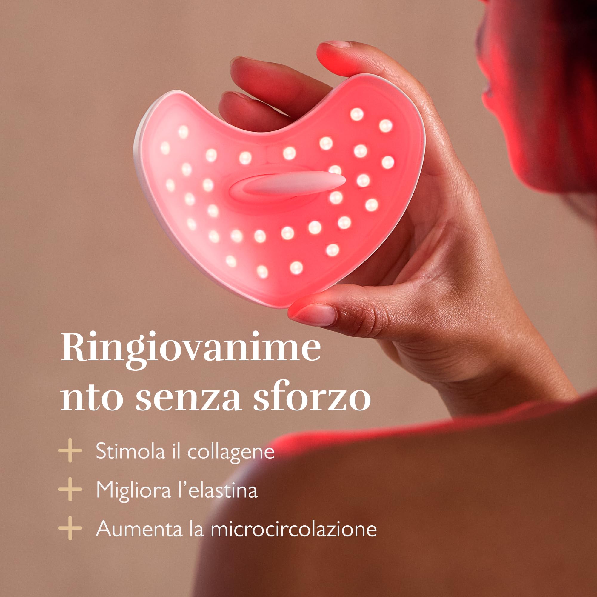 Silk’n Maschere LED per Labbra - Lumilips - Dispositivo per Ringiovanire e Volumizzare le Labbra - Luce Rossa - Ricaricabile e Portatile - Bianco