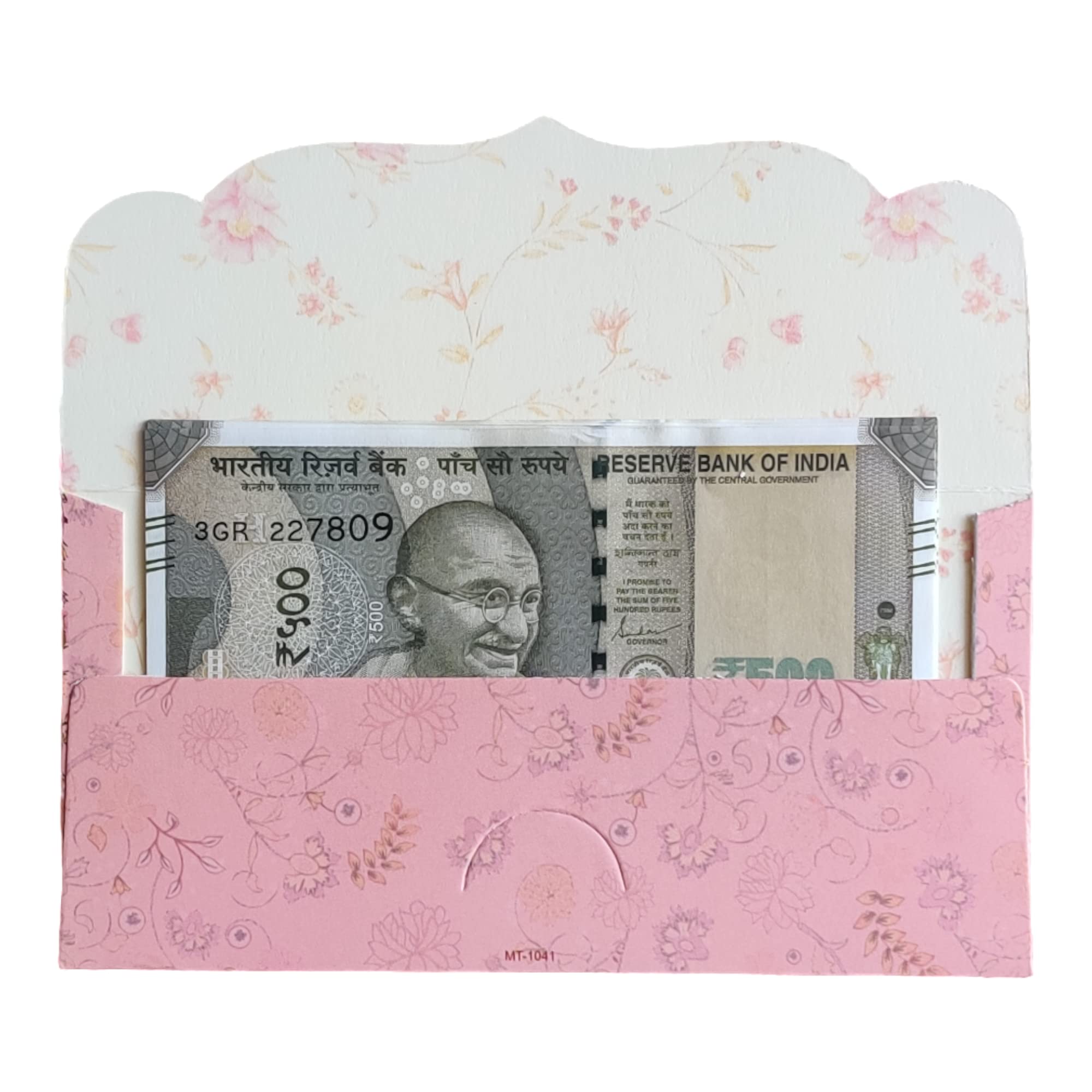 Jhintemetic® - Pack of 10 Elegant Pink and Golden Mistletoe and Lanterns Shagun Envelopes - 18.5cm x 9.0cm Perfect for Weddings, Birthdays, and Special Occasions 3