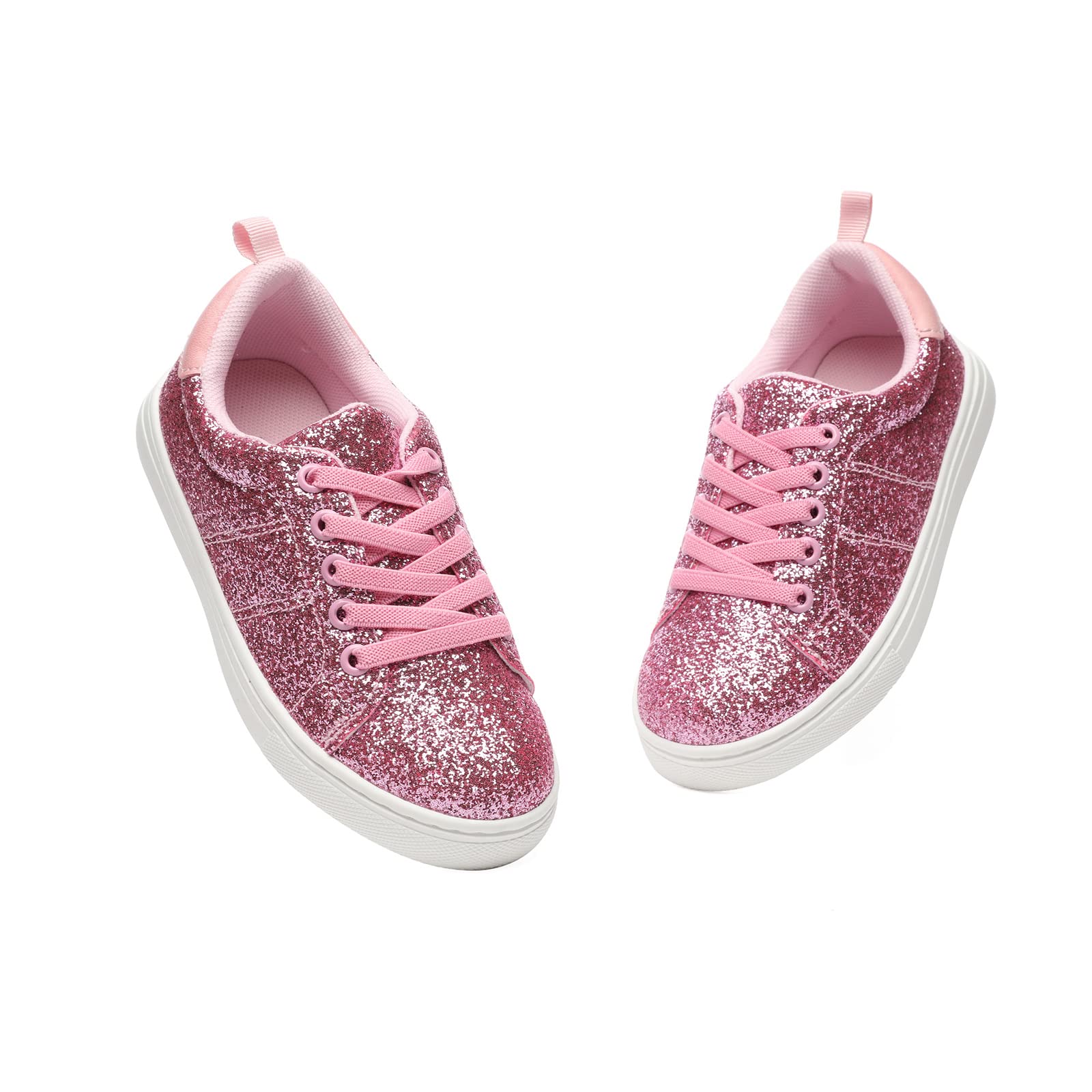 Bernal Girls & Boys Sparkle Glitter Sequin Sneakers Toddler/Little Kid/Big Kid Slip On School Low Top Walking Shoes Show Gift