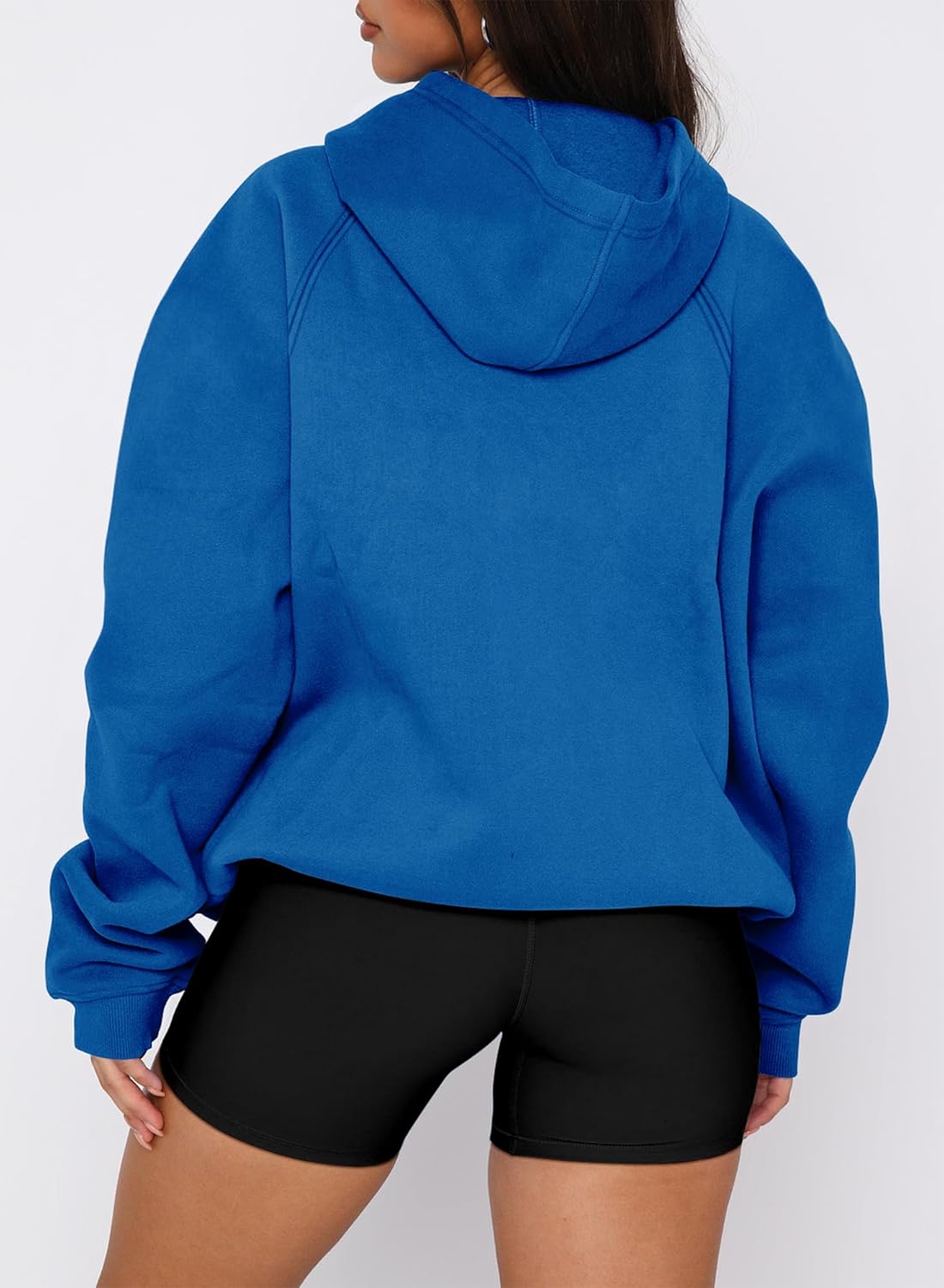 onlypuff Women Pullover Sweatshirt Long Sleeve Hoodies Kangaroo Pocket Fleece Basic Sweater - Image 3