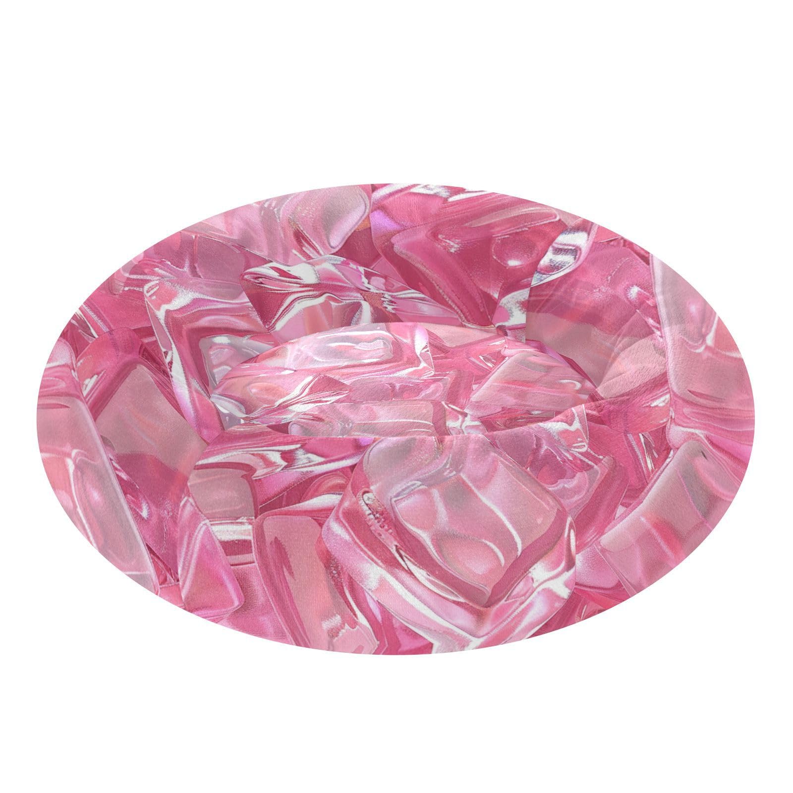 Lit pour chien de taille moyenne d'exception en cubes de glace rose transparent haut de gamme