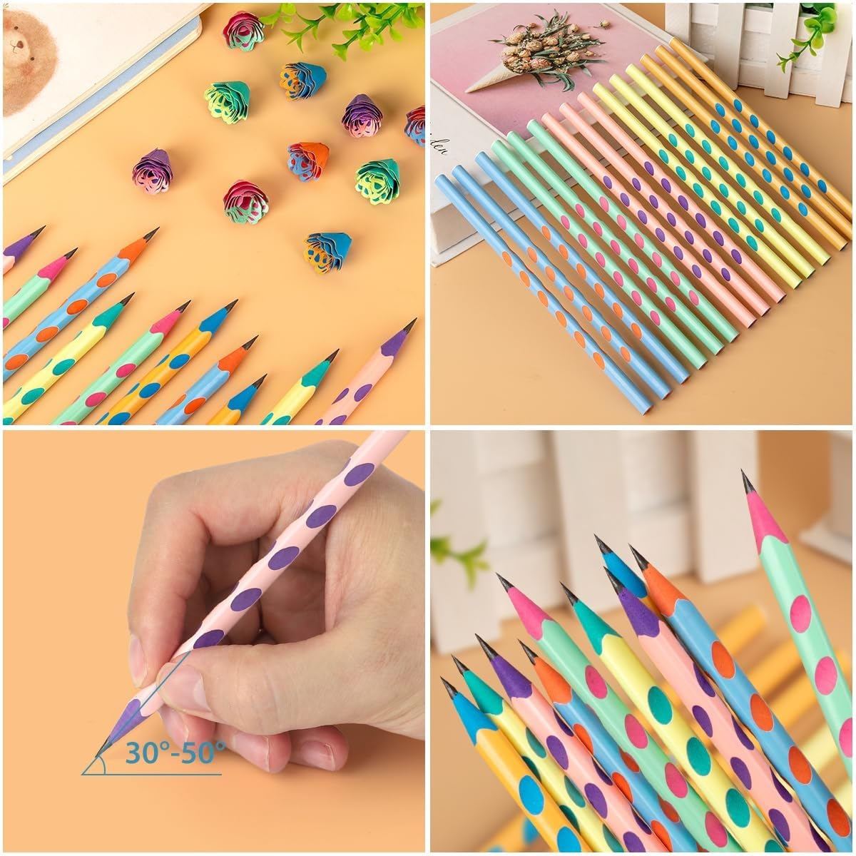 64 PCS Lapices con Gomas Niños Regalo,32 Gomas de Borrar Divertidas kawaii + 32 Lapices Triangulares Niños,Regalos Cumpleaños Niños Colegio,Detalles Regalo Invitados Infantiles
