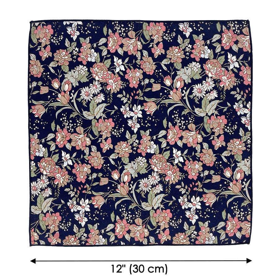Image of Kebocis Men's Floral Pocket Square Handkerchief for Men