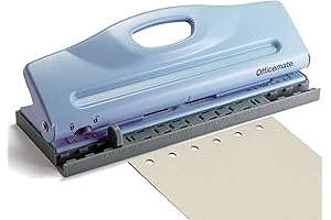 Officemate Adjustable 6-Hole Punch for Easy Planning and Binding