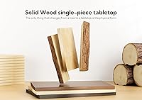 Vista 5 de INNOVAR Electric Standing Desk, Adjustable Height Stand up Desk, 48x24 Inches Sit Stand Home Office Desk with Solid Wood Desktop, Black FrameBlack