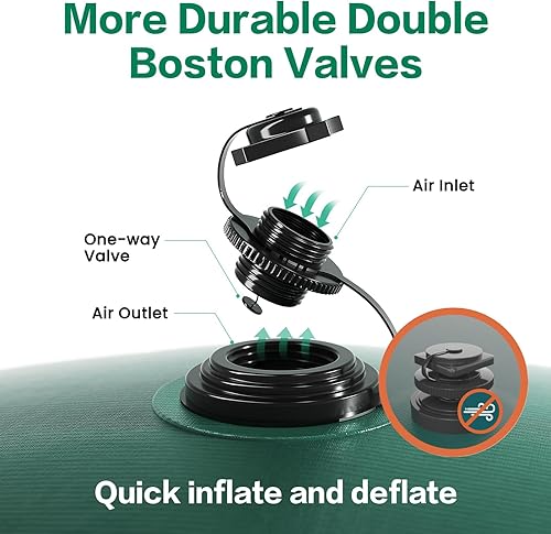 Miniatura 4 de GOOX Almohadas de piscina de 8 x 8 pies para piscinas sobre el suelo, almohada de aire de piscina de invierno para fundas de apoyo, ecualizador de