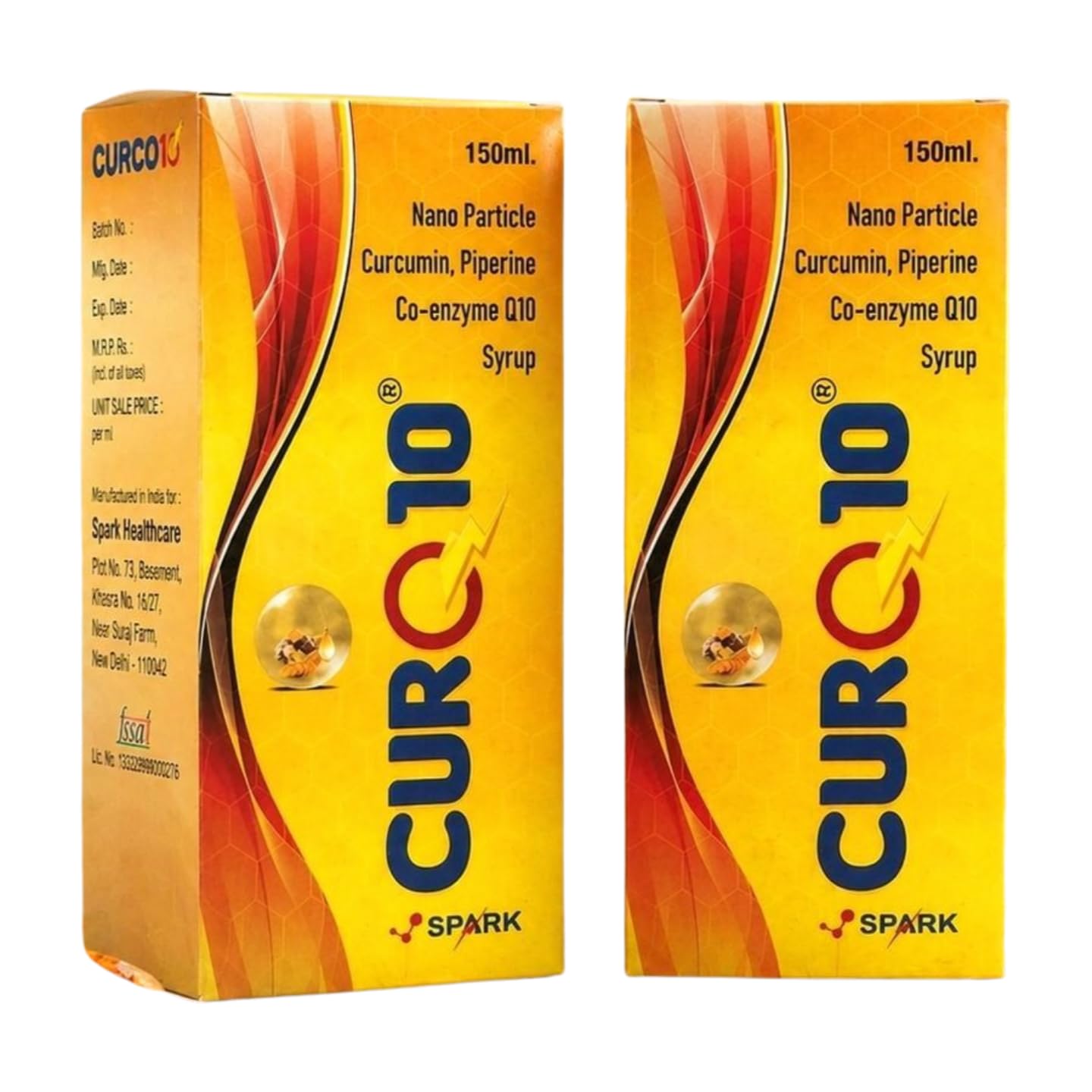 Nano Particle Curcumin, Piperine and Co-enzyme Q10 Syrup, 150ml, Pack of 2-image-40